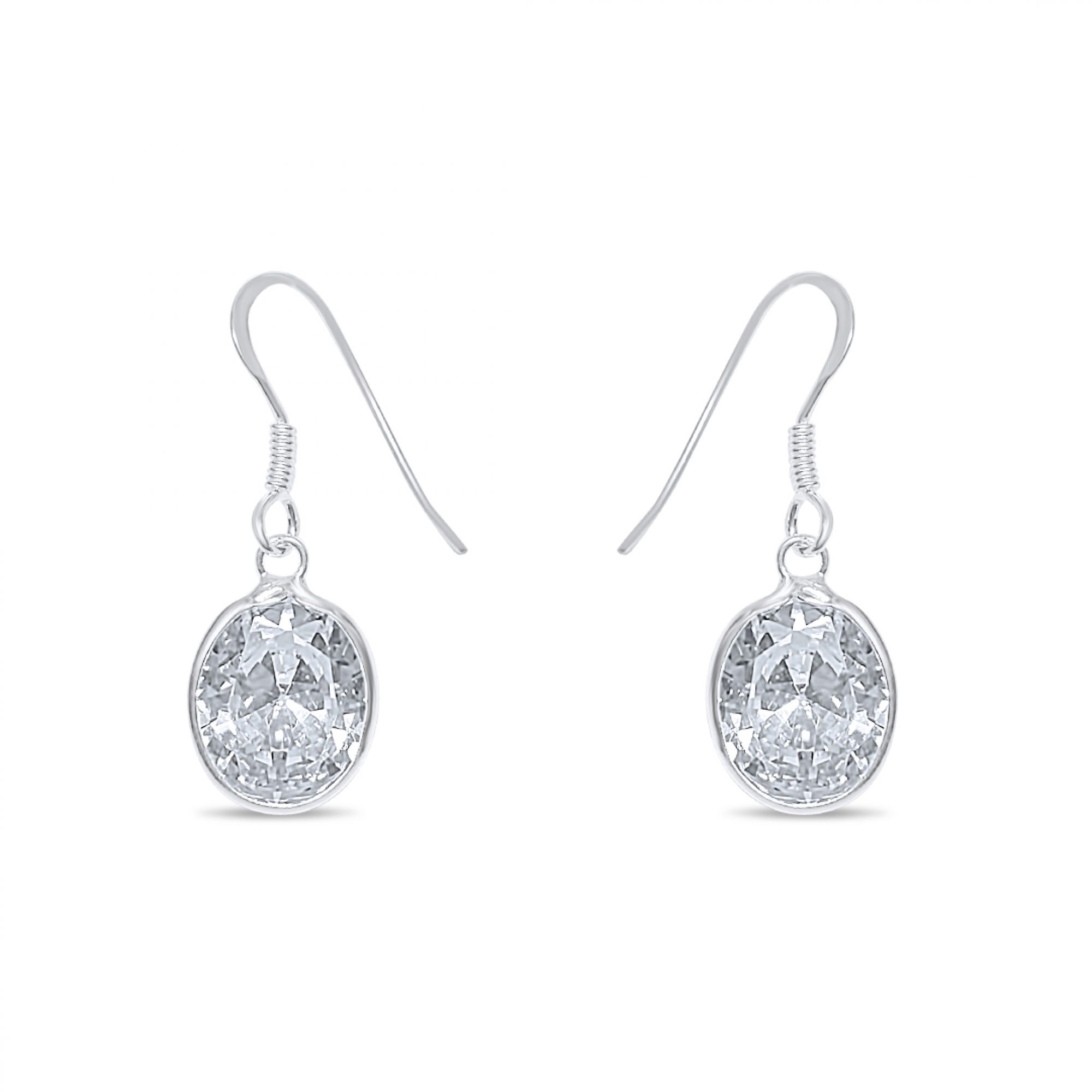 Σκουλαρίκια κρεμαστά με πέτρα ζιργκόν