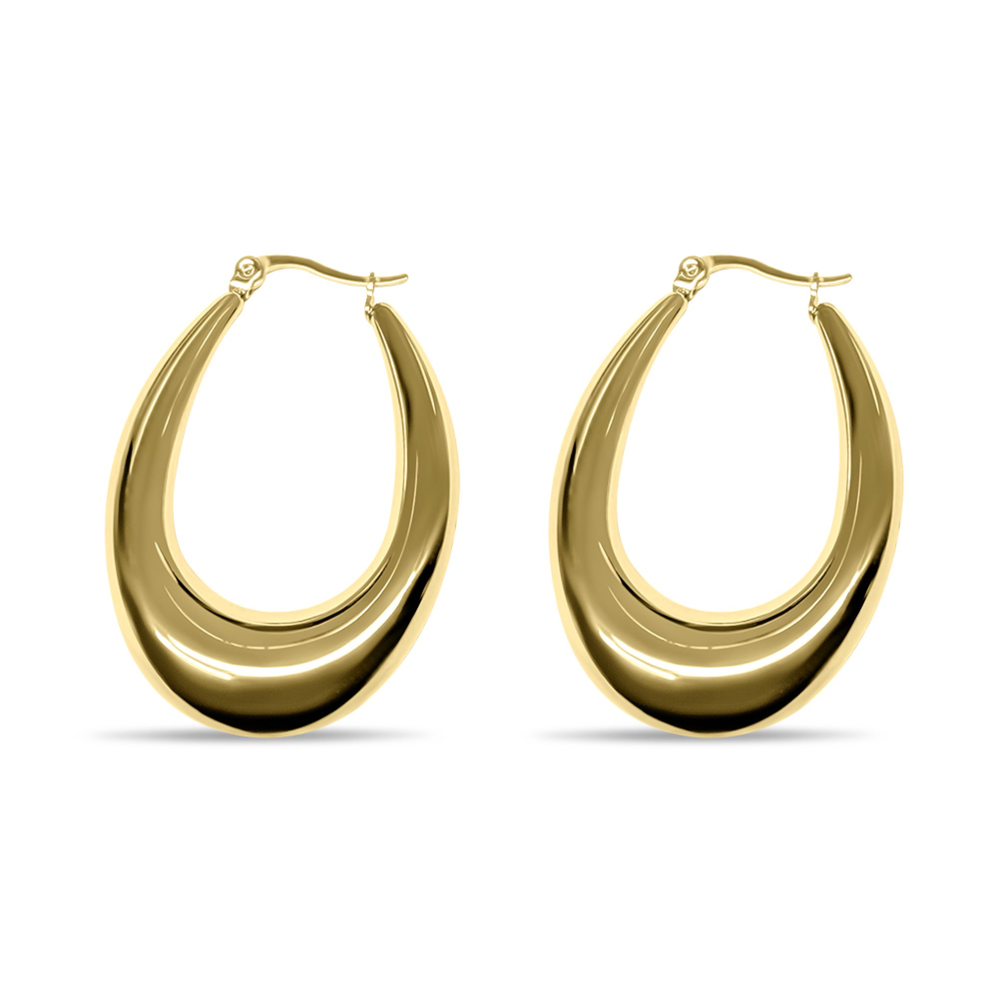 Σκουλαρίκια κρίκοι επίχρυσο ατσάλι