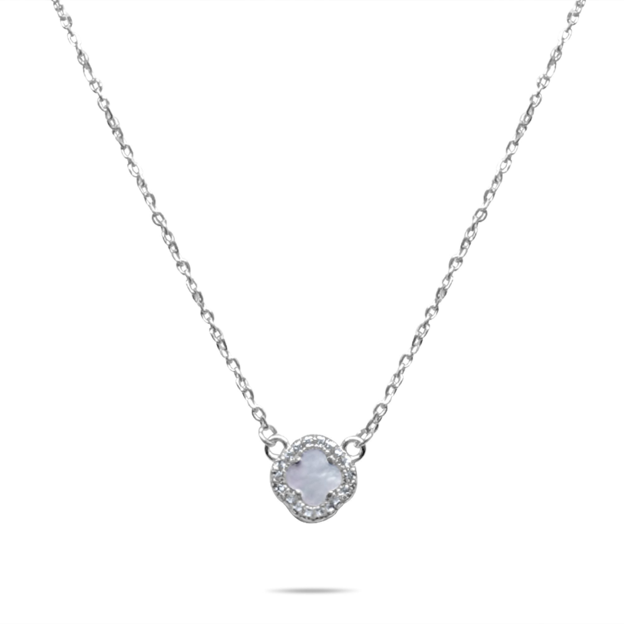 Κολιέ με φίλντισι και πέτρες ζιργκόν