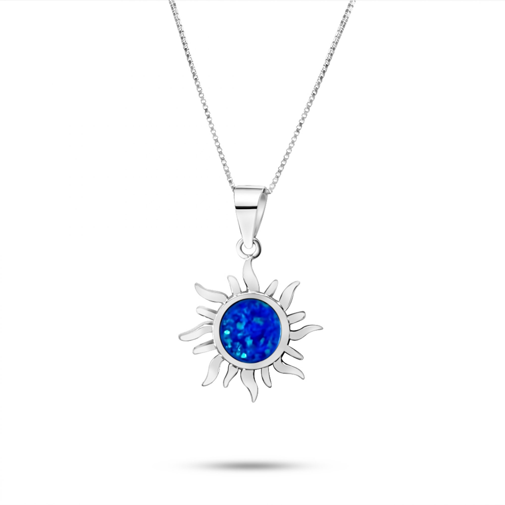 Κολιέ ήλιος με πέτρα όπαλ