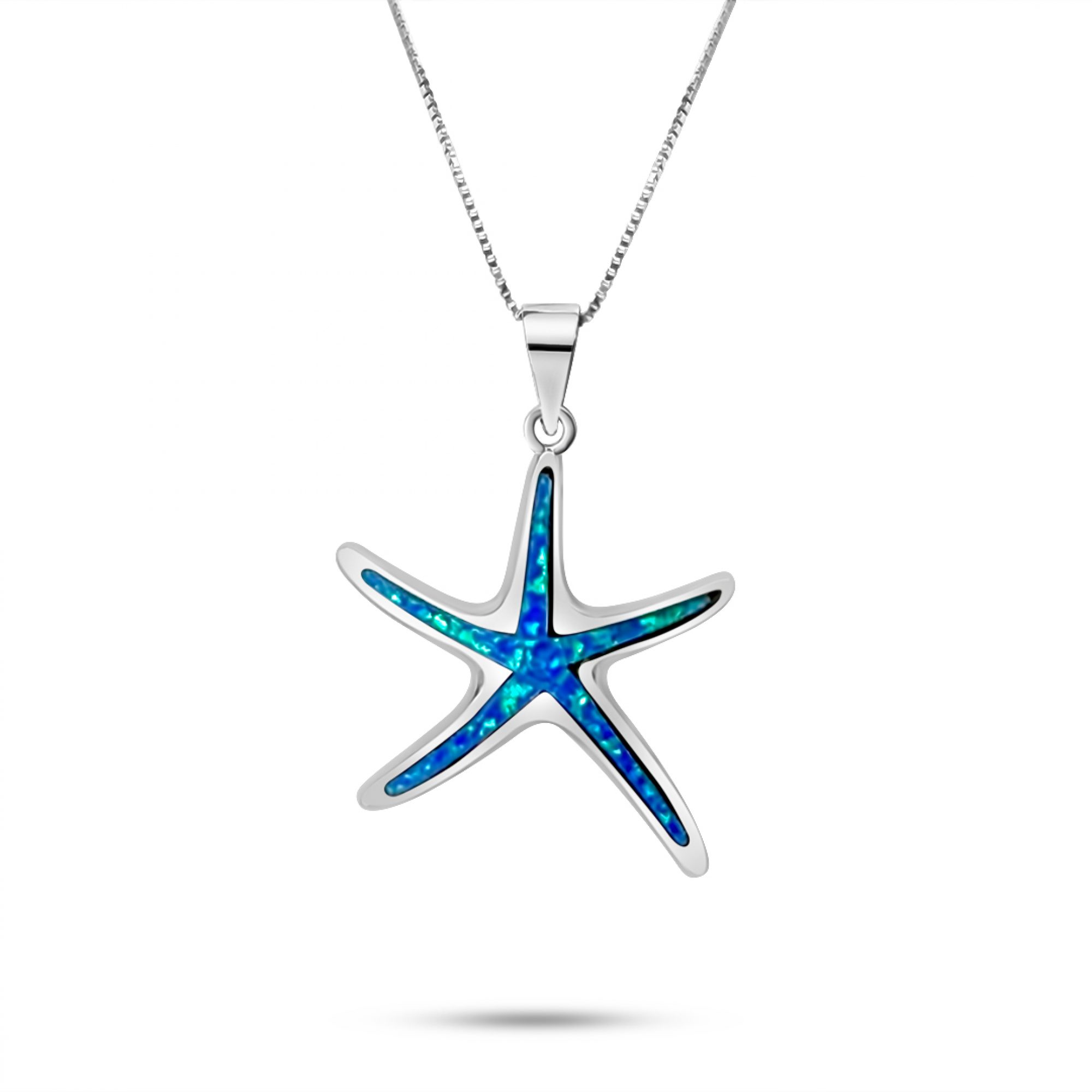 Κολιέ αστερίας με πέτρες όπαλ