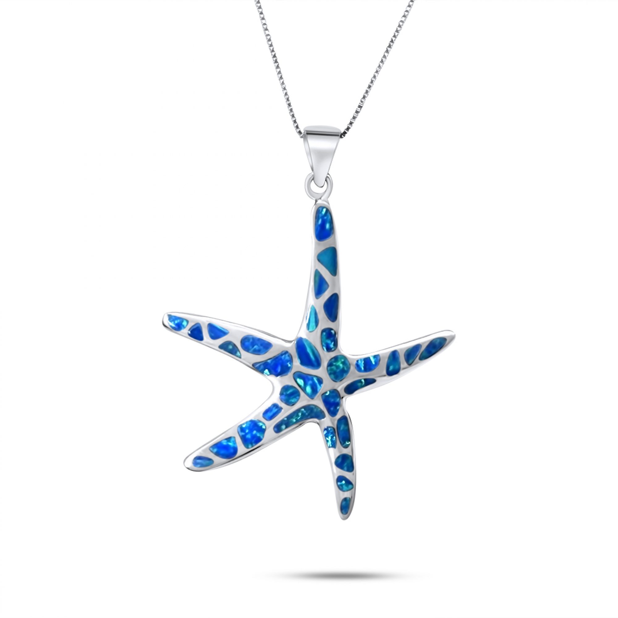 Κολιέ αστερίας με πέτρες όπαλ