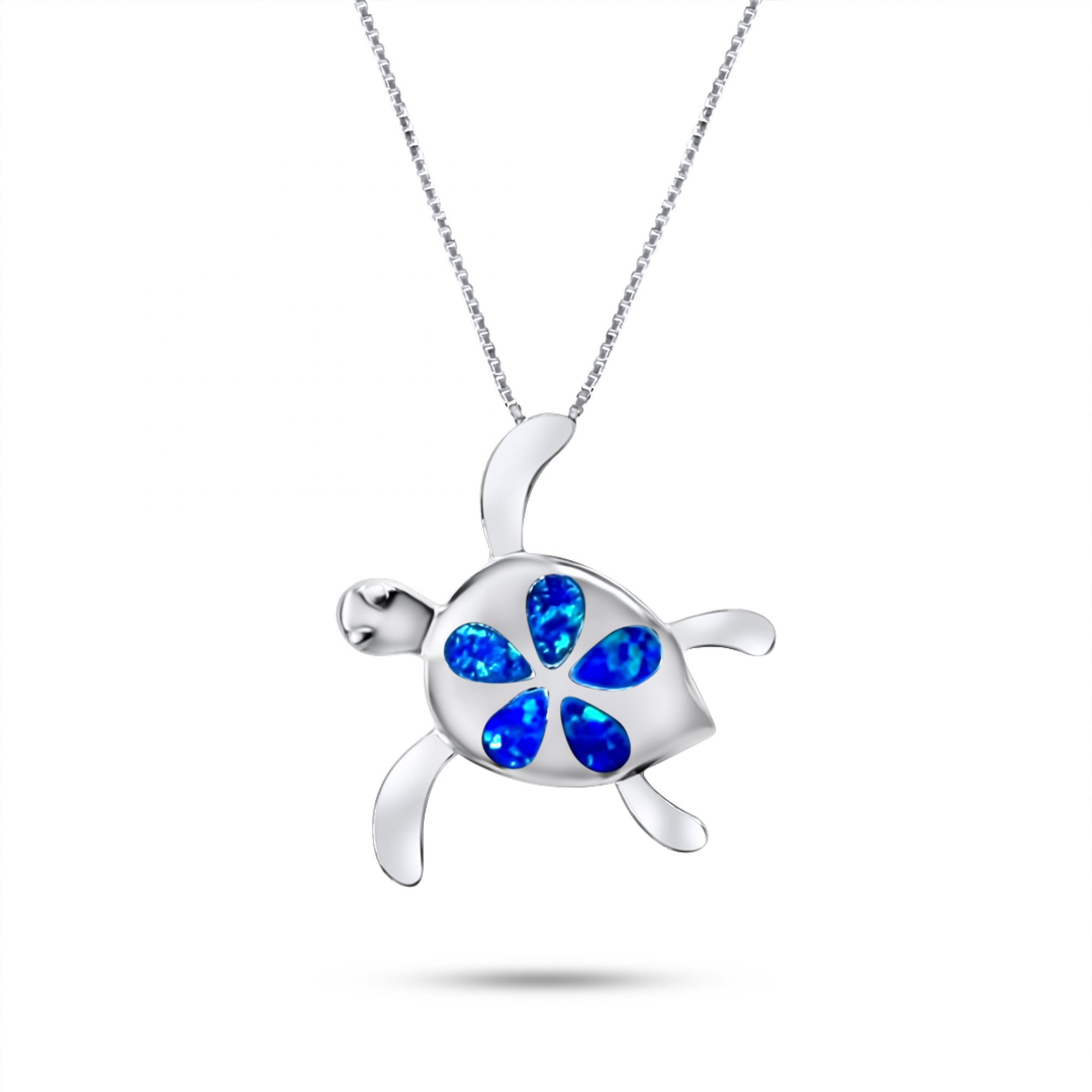 Κολιέ χελώνα με πέτρες όπαλ