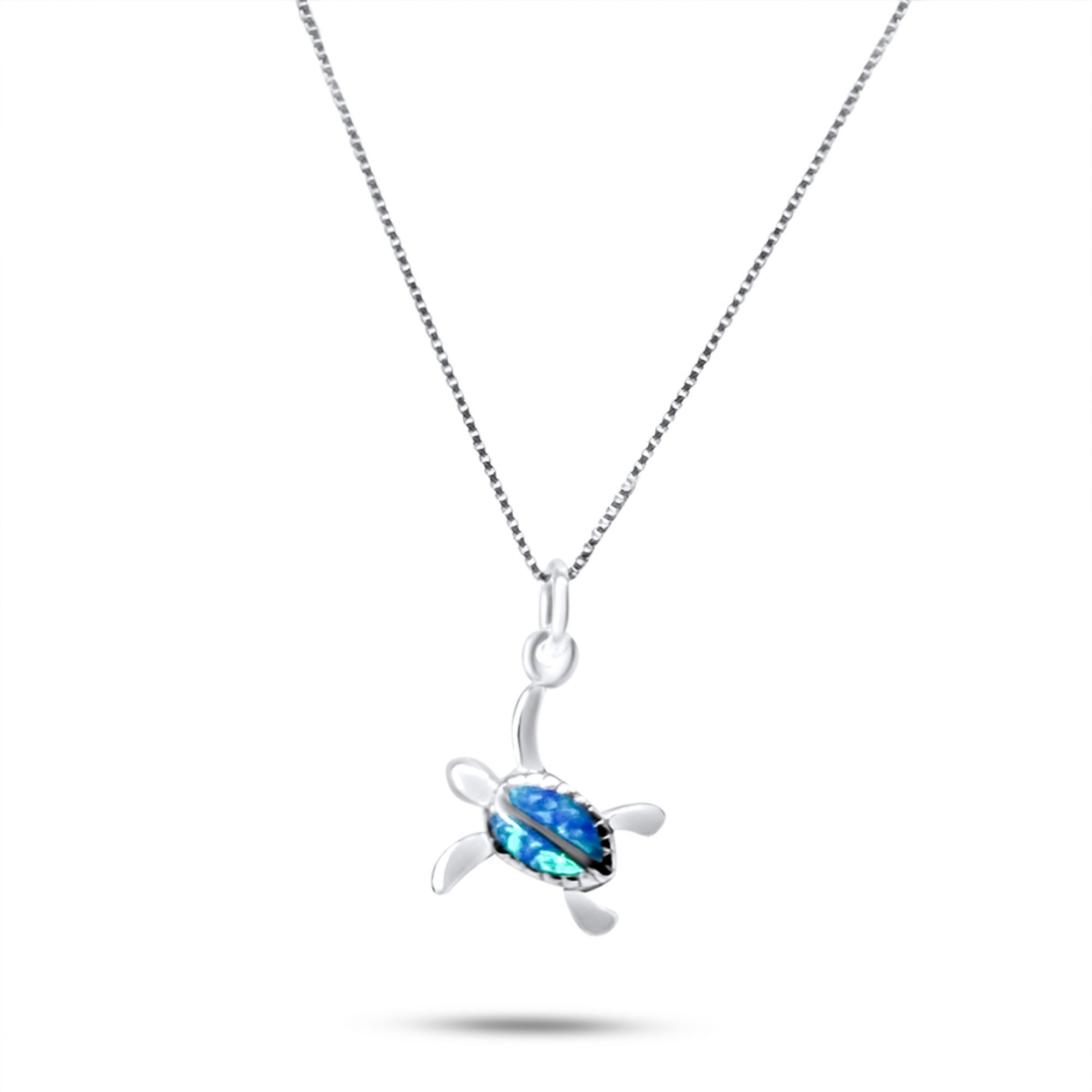 Κολιέ χελώνα με πέτρες όπαλ 