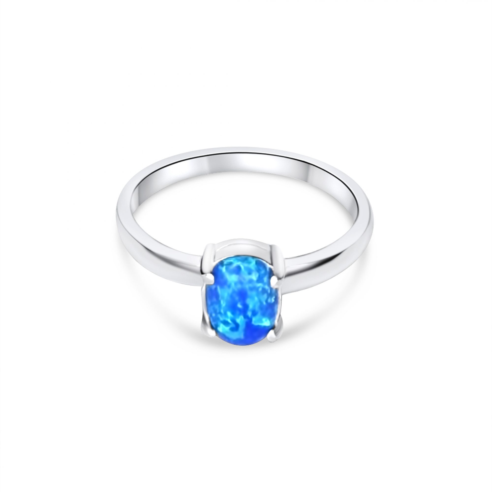 Δαχτυλίδι μονόπετρο με πέτρα όπαλ