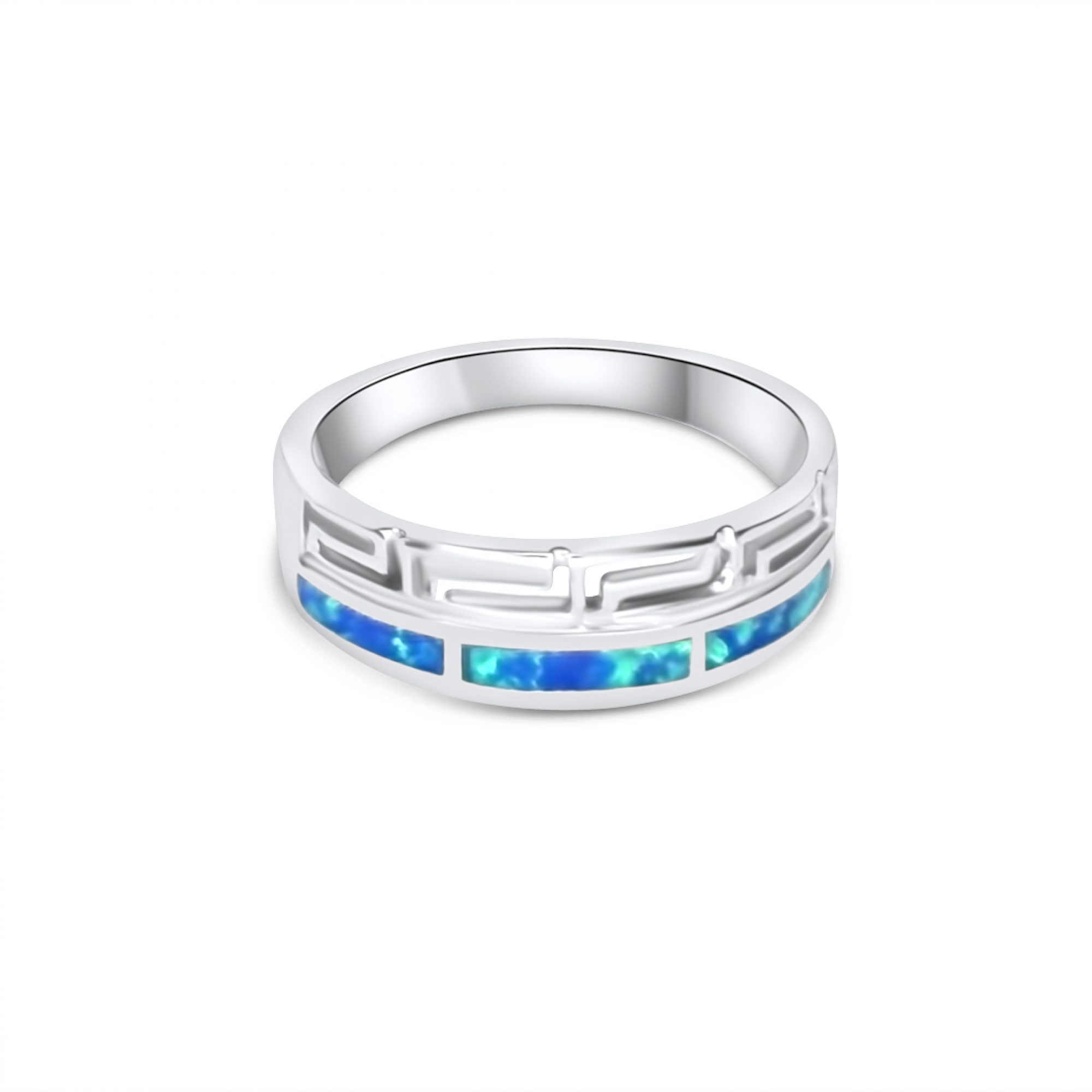 Δαχτυλίδι με πέτρες όπαλ και μαίανδρο