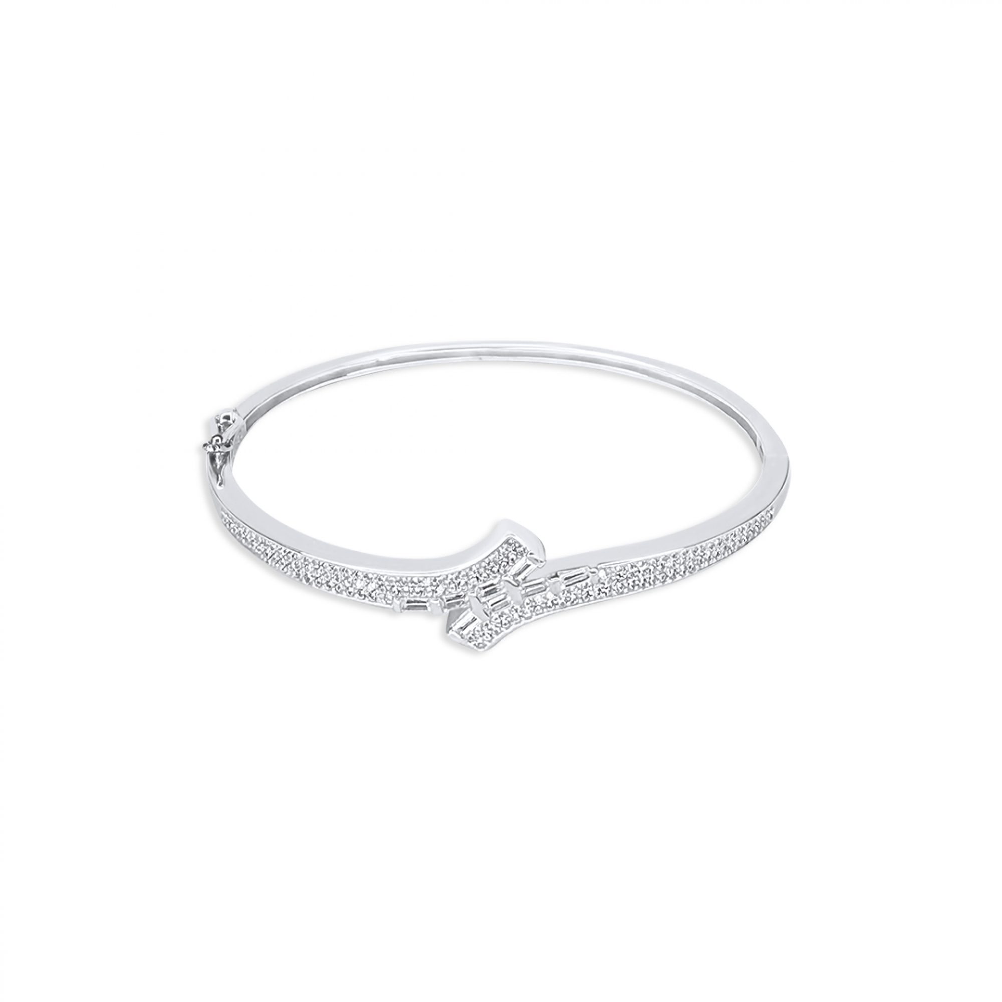 Bangle bracelet with zircon stones