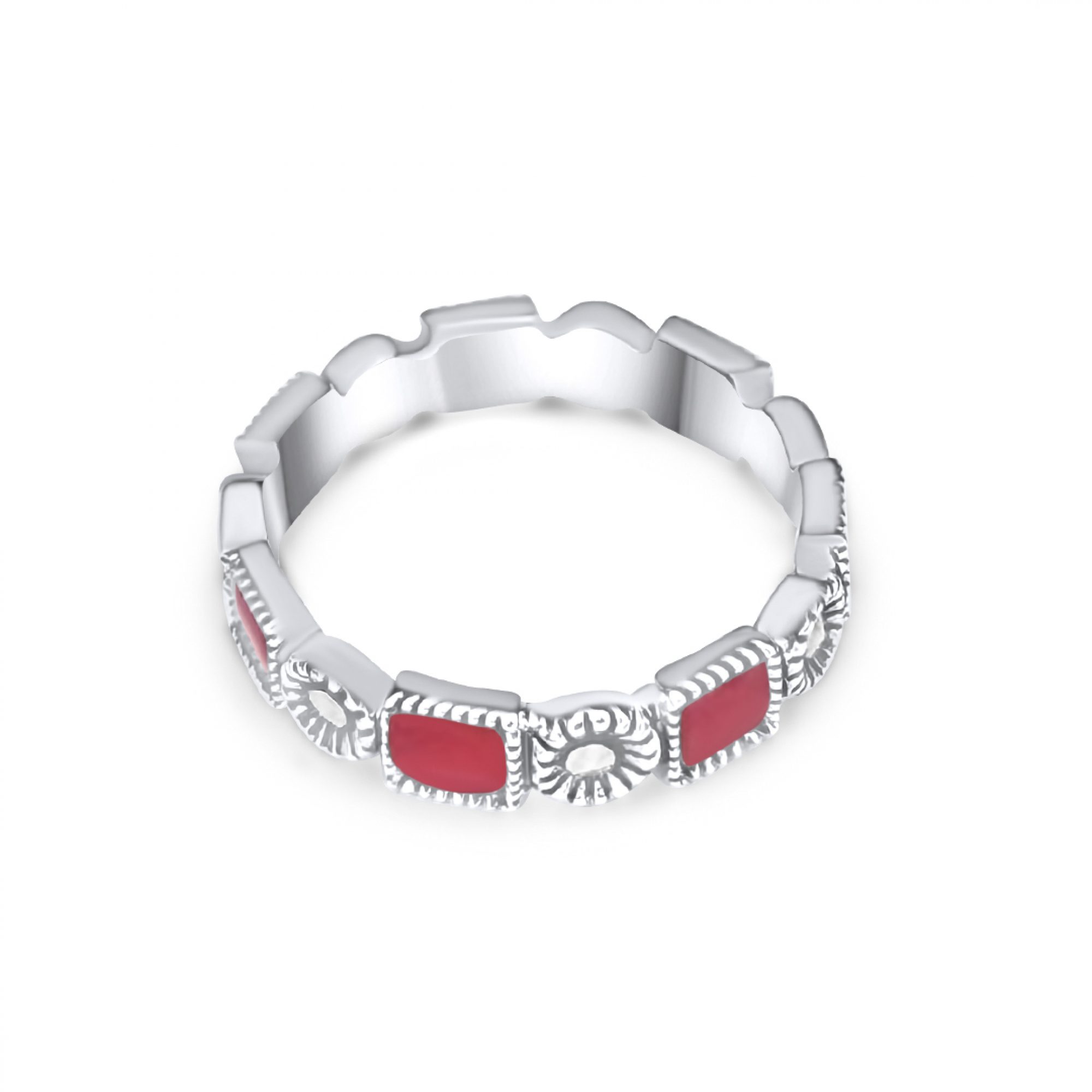 Δαχτυλίδι με πέτρες κοράλι και μαρκασίτες