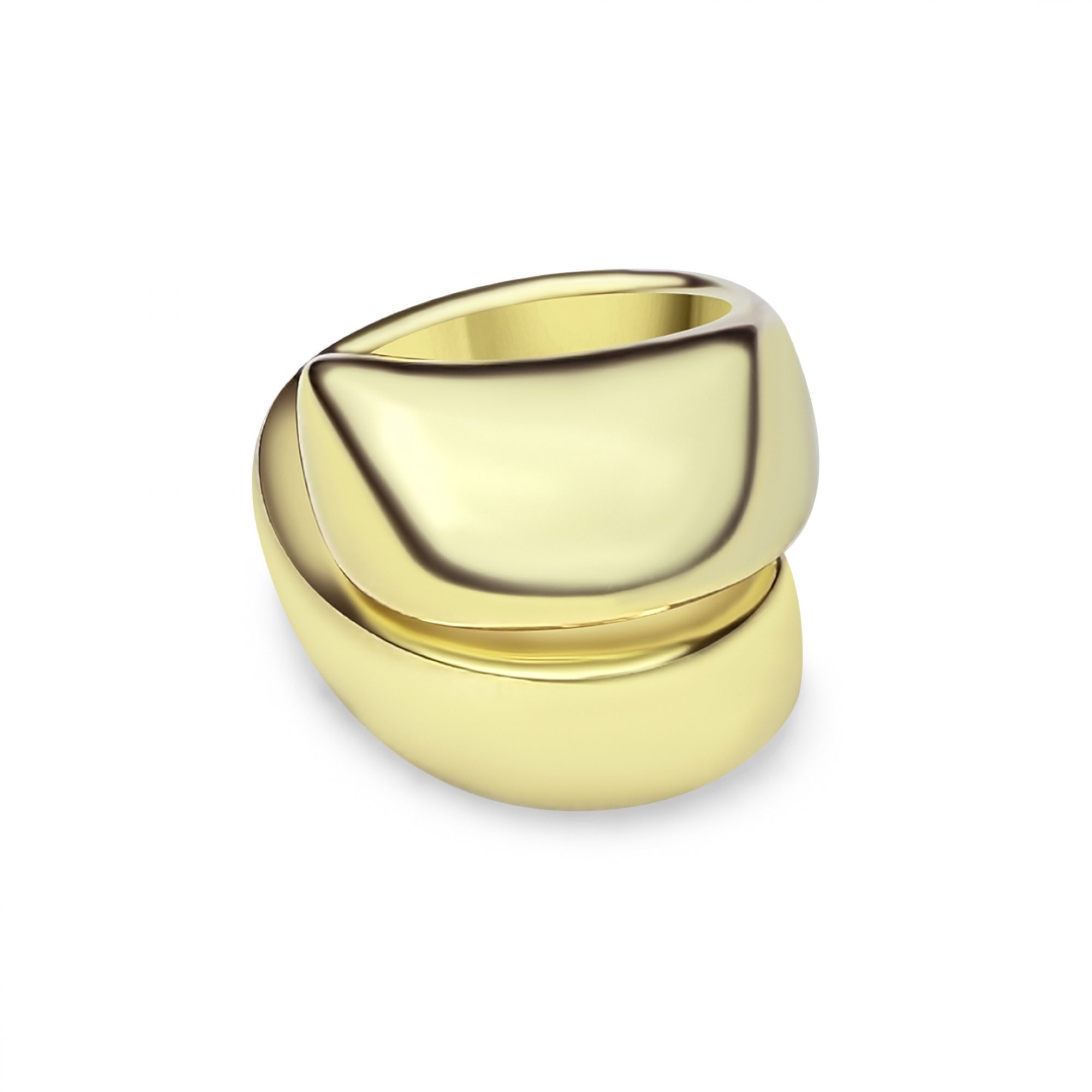 Δαχτυλίδι λουστρέ επίχρυσο 