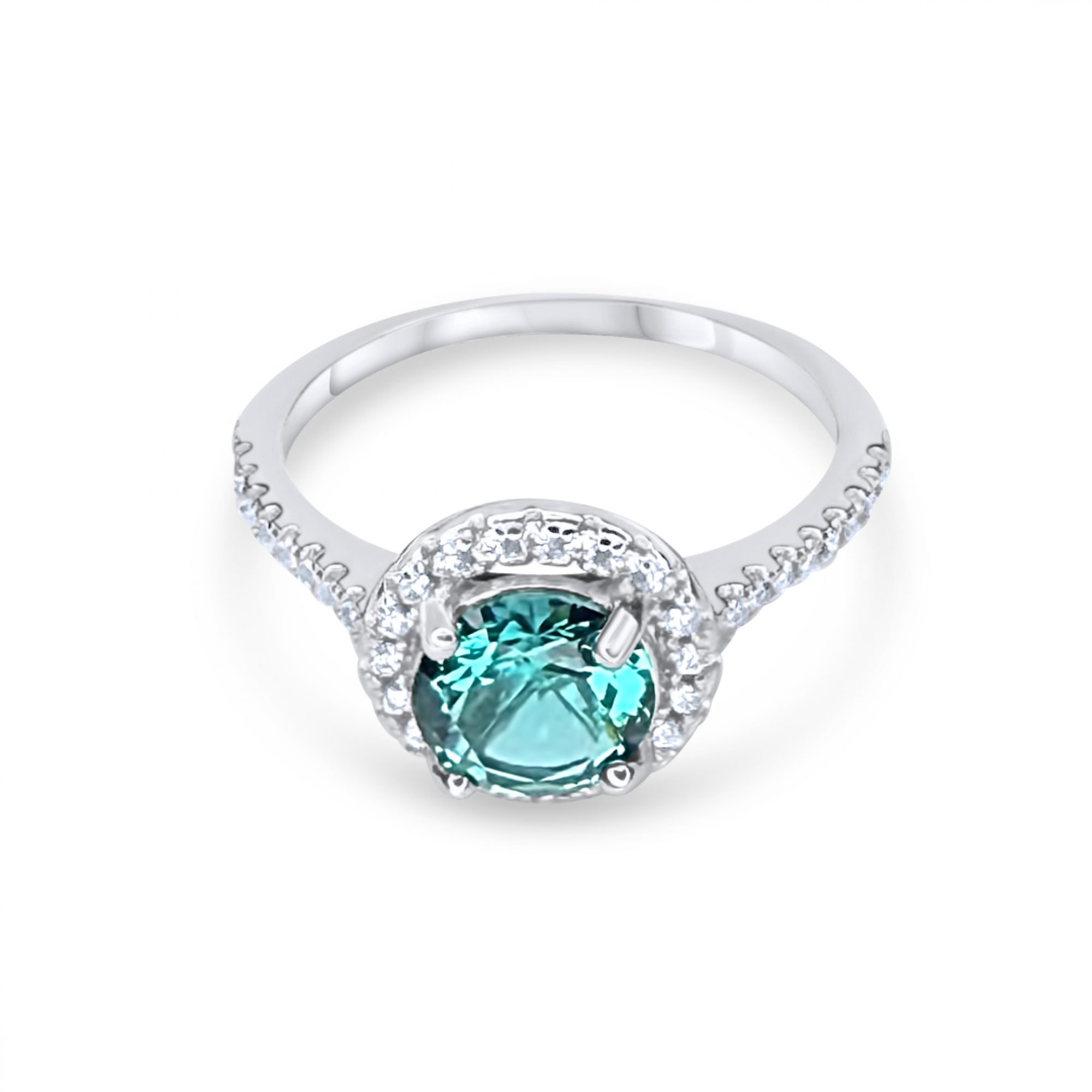 Δαχτυλίδι με πέτρες ζιργκόν και άκουα μαρίν