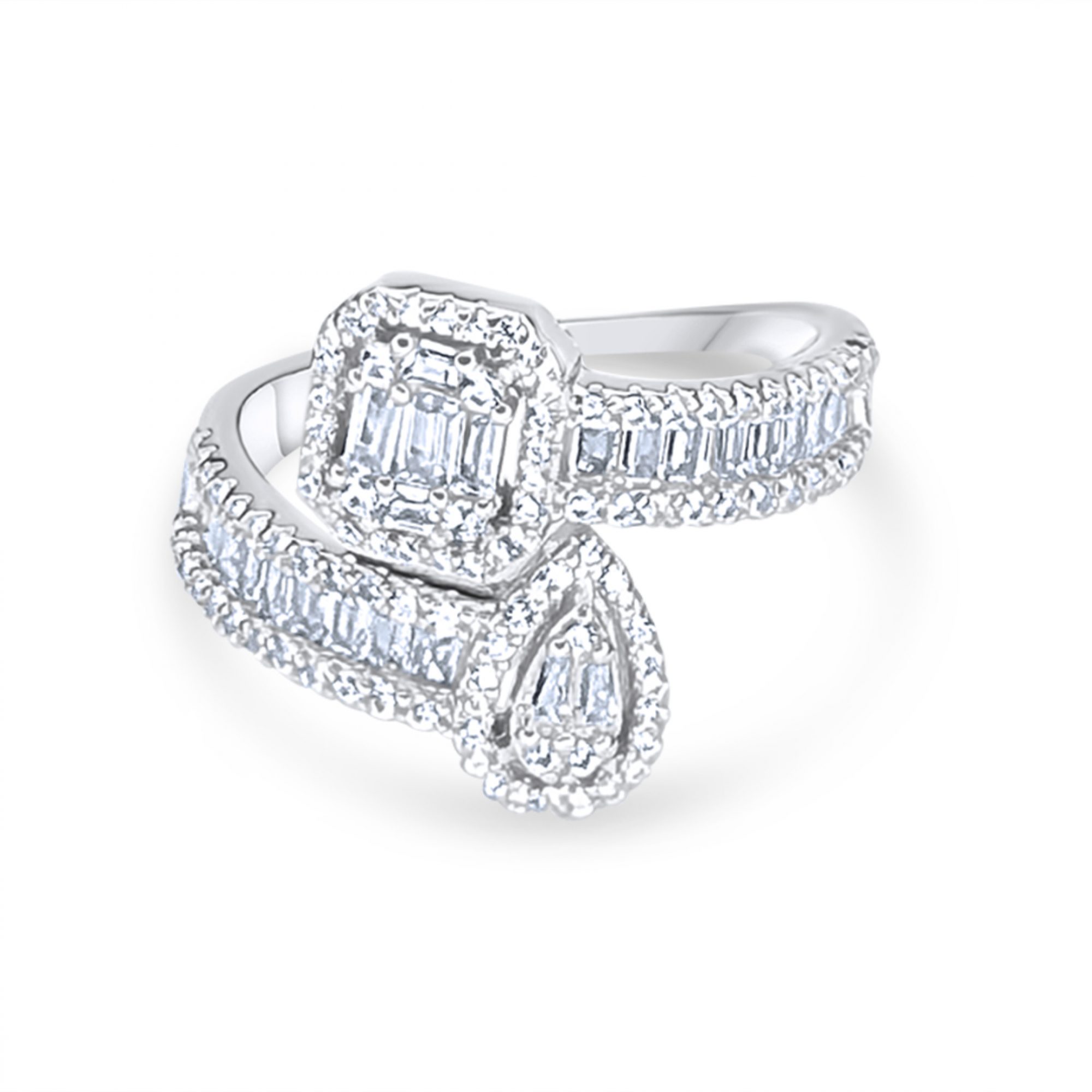 Ring with zircon stones