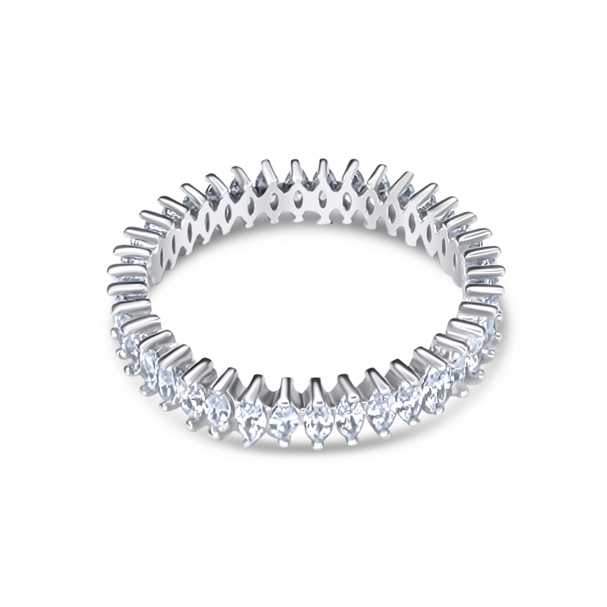 Δαχτυλίδι ριβιέρα με πέτρες ζιργκόν