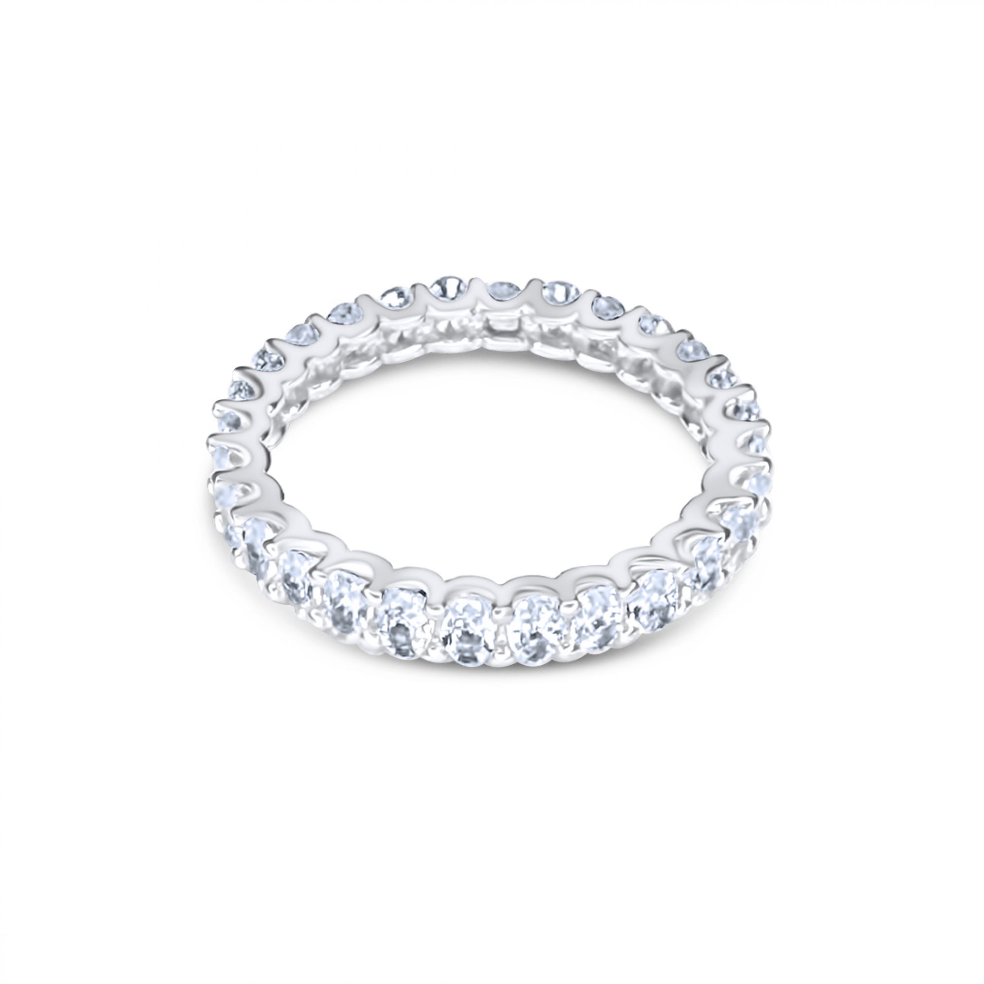 Δαχτυλίδι ριβιέρα με πέτρες ζιργκόν