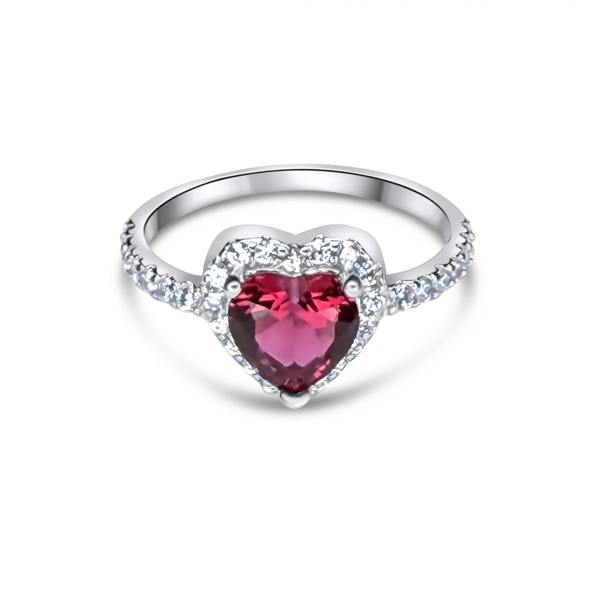 Δαχτυλίδι με πέτρες ζιργκόν και ρουμπίνι