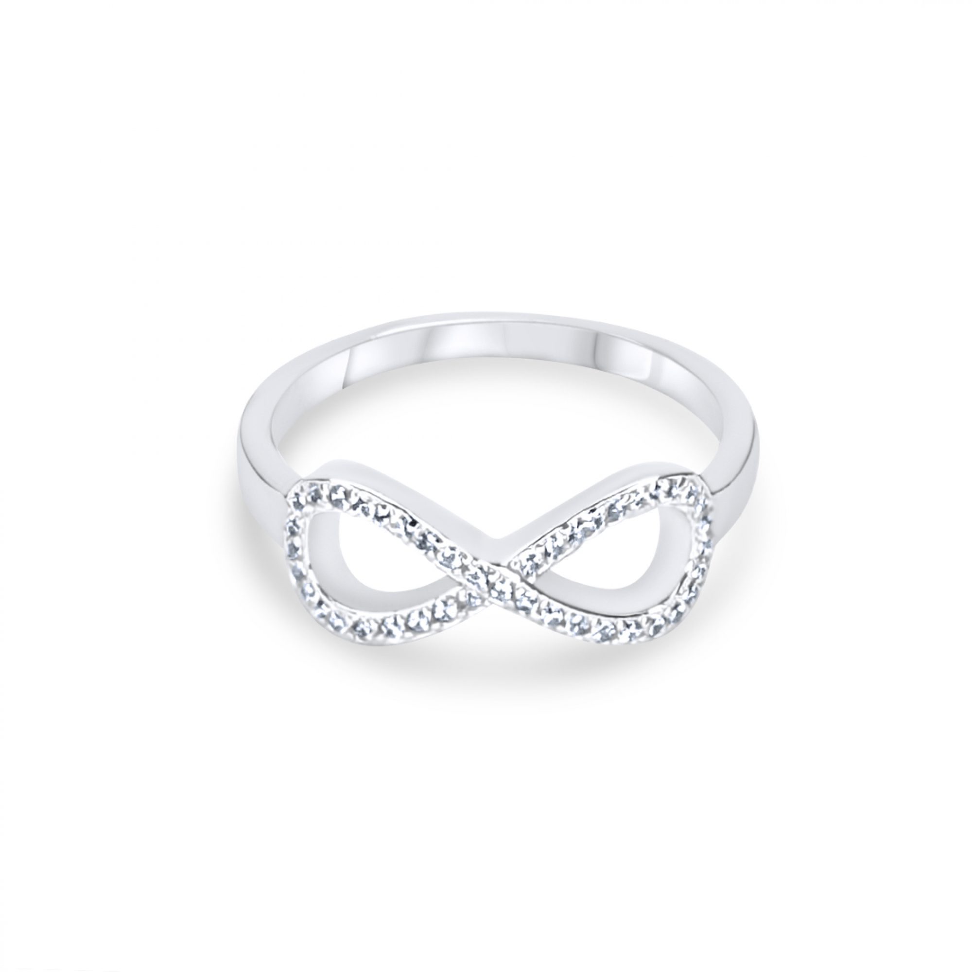 Δαχτυλίδι άπειρο με πέτρες ζιργκόν