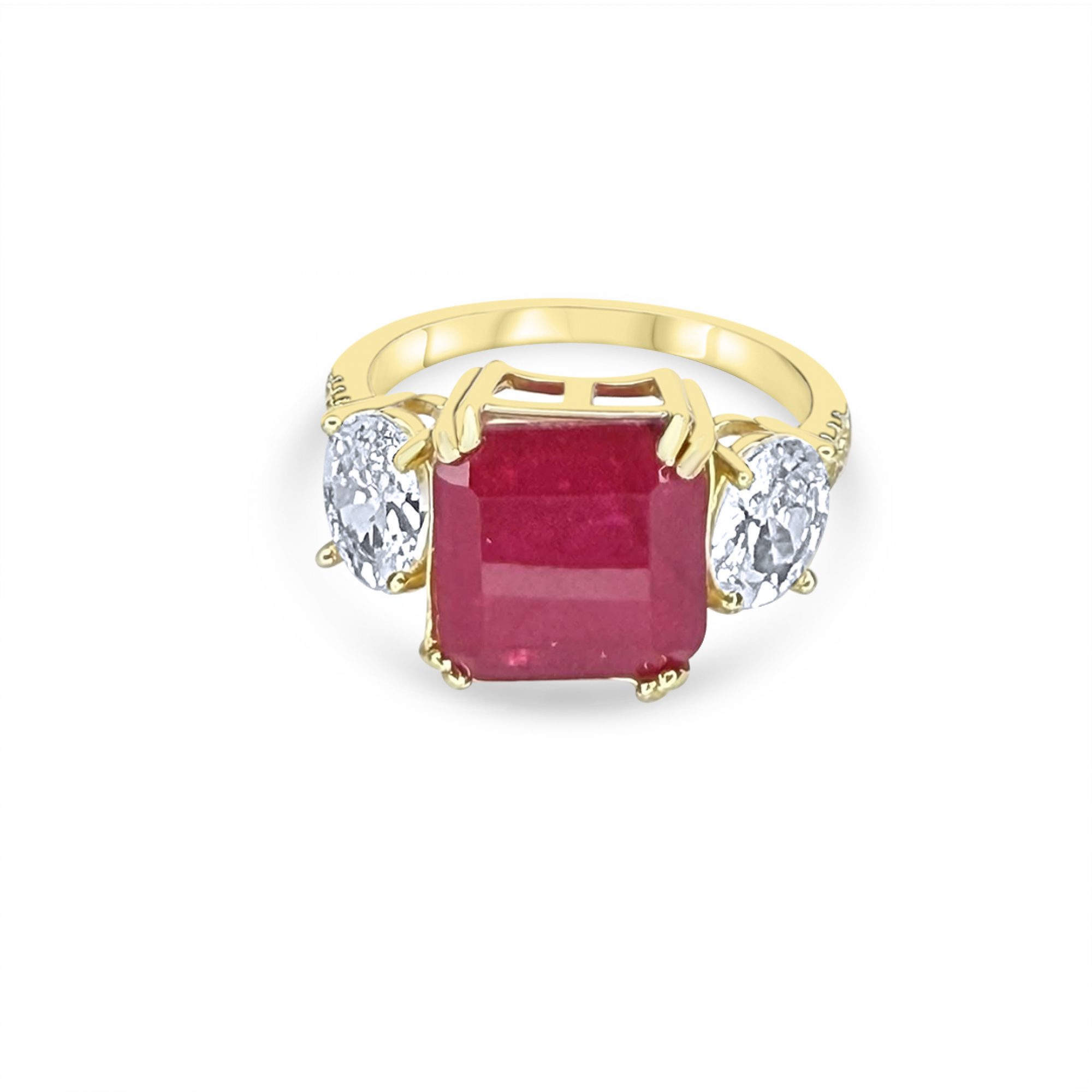 Επίχρυσο δαχτυλίδι με πέτρες ζιργκόν 