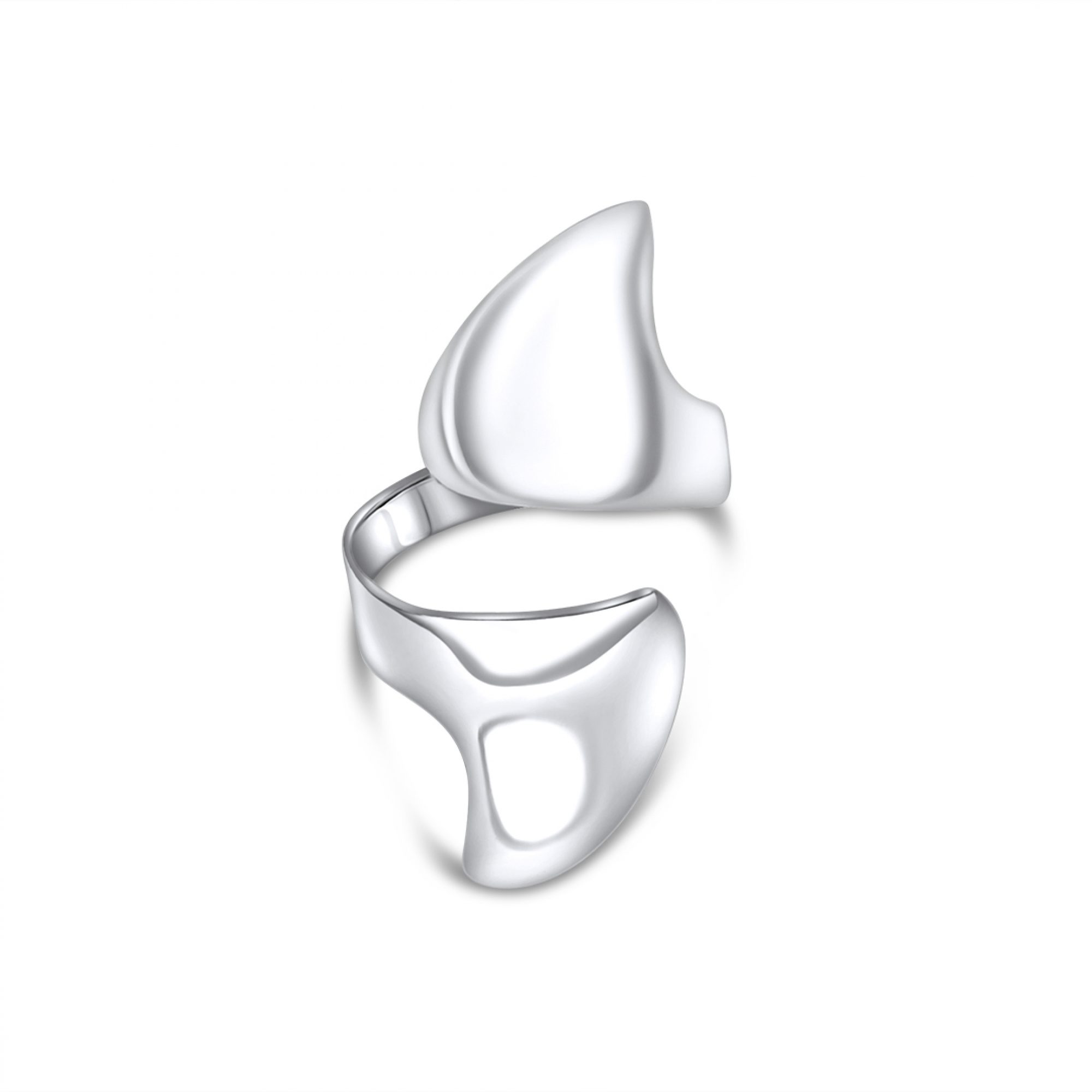 Silver polished ring