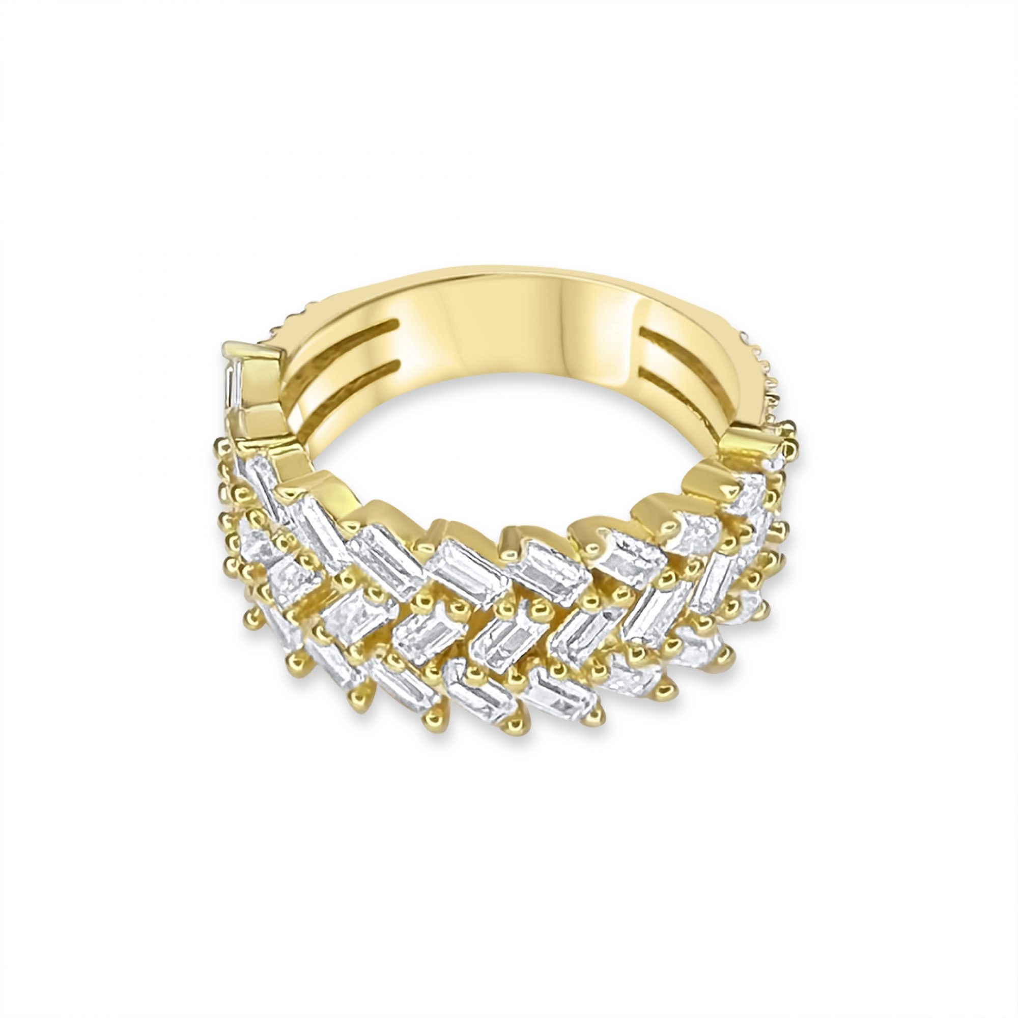 Επίχρυσο δαχτυλίδι με πέτρες ζιργκόν 