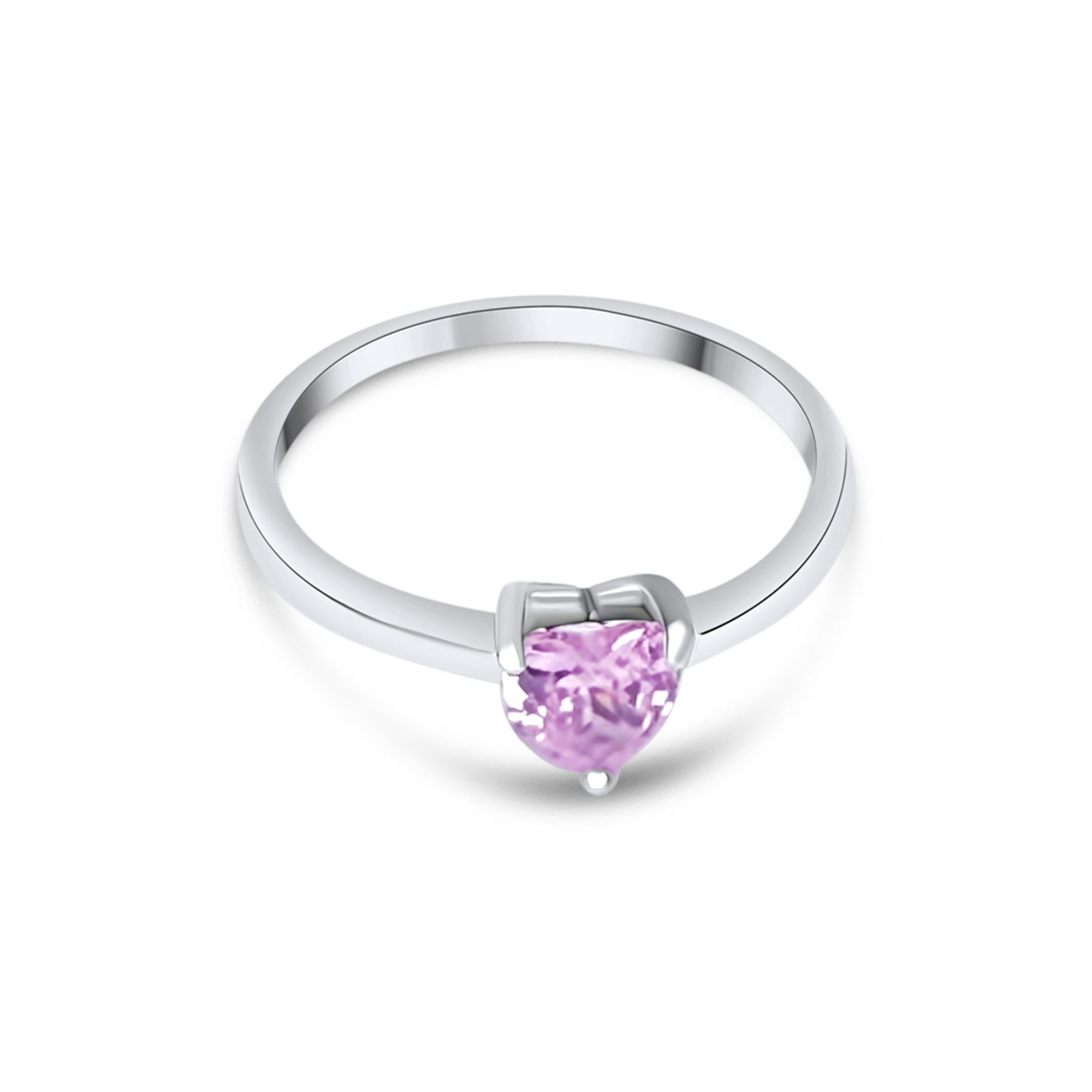 Μονόπετρο δαχτυλίδι με ροζ κουάρτζ πέτρα