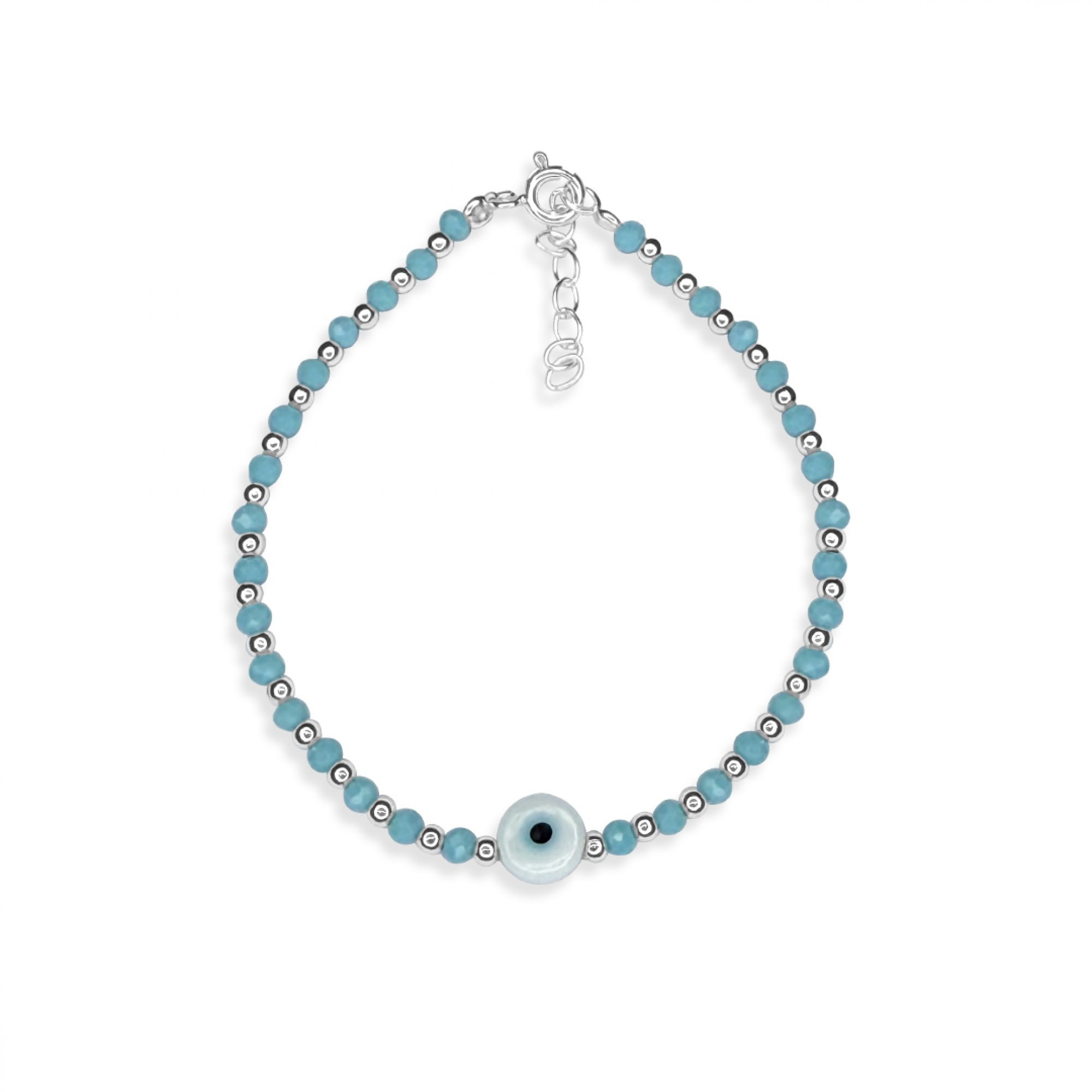 Βραχιόλι μάτι με πέτρες τιρκουάζ