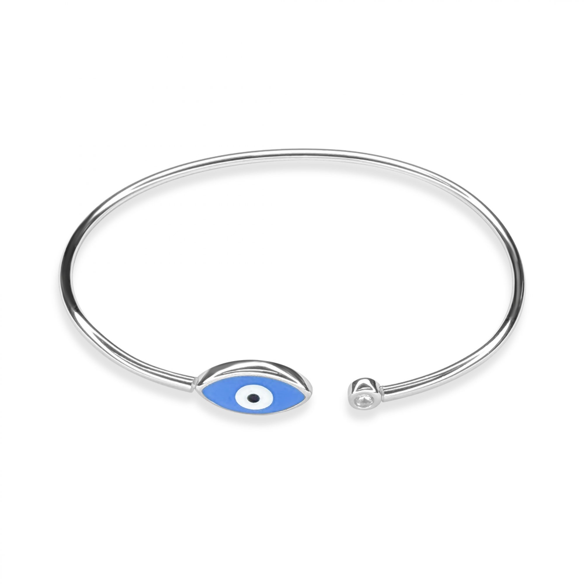 Βραχιόλι κύκλος με μάτι και πέτρα ζιργκόν