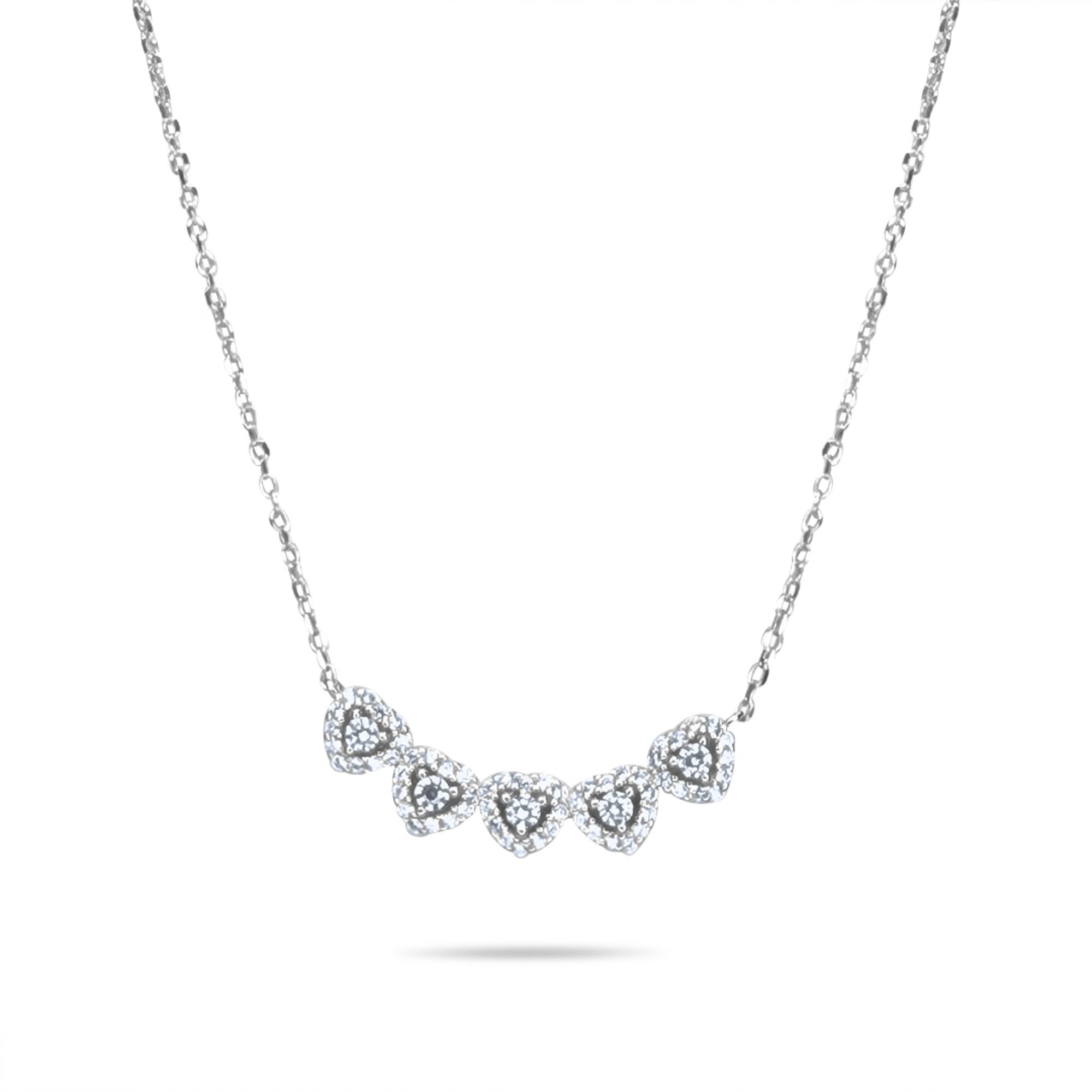 Necklace with zircon stones