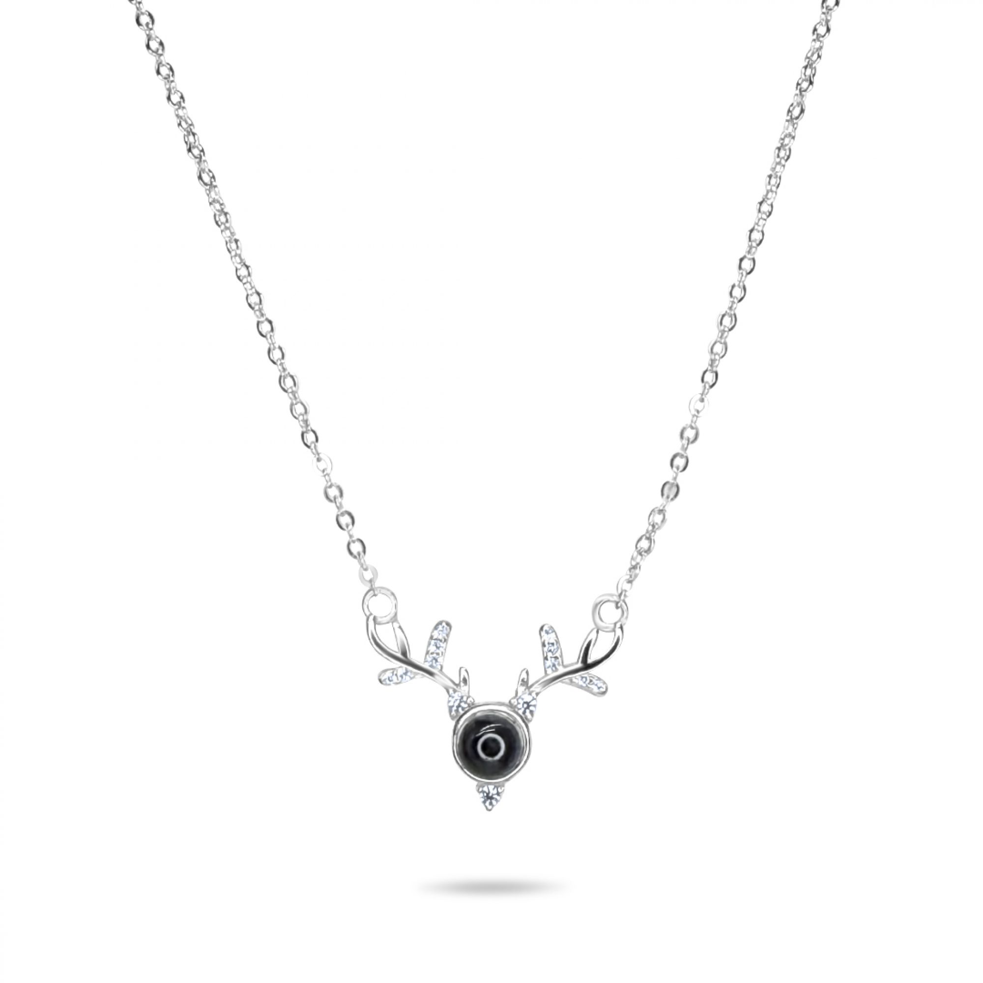 Κολιέ τάρανδος με πέτρες ζιργκόν