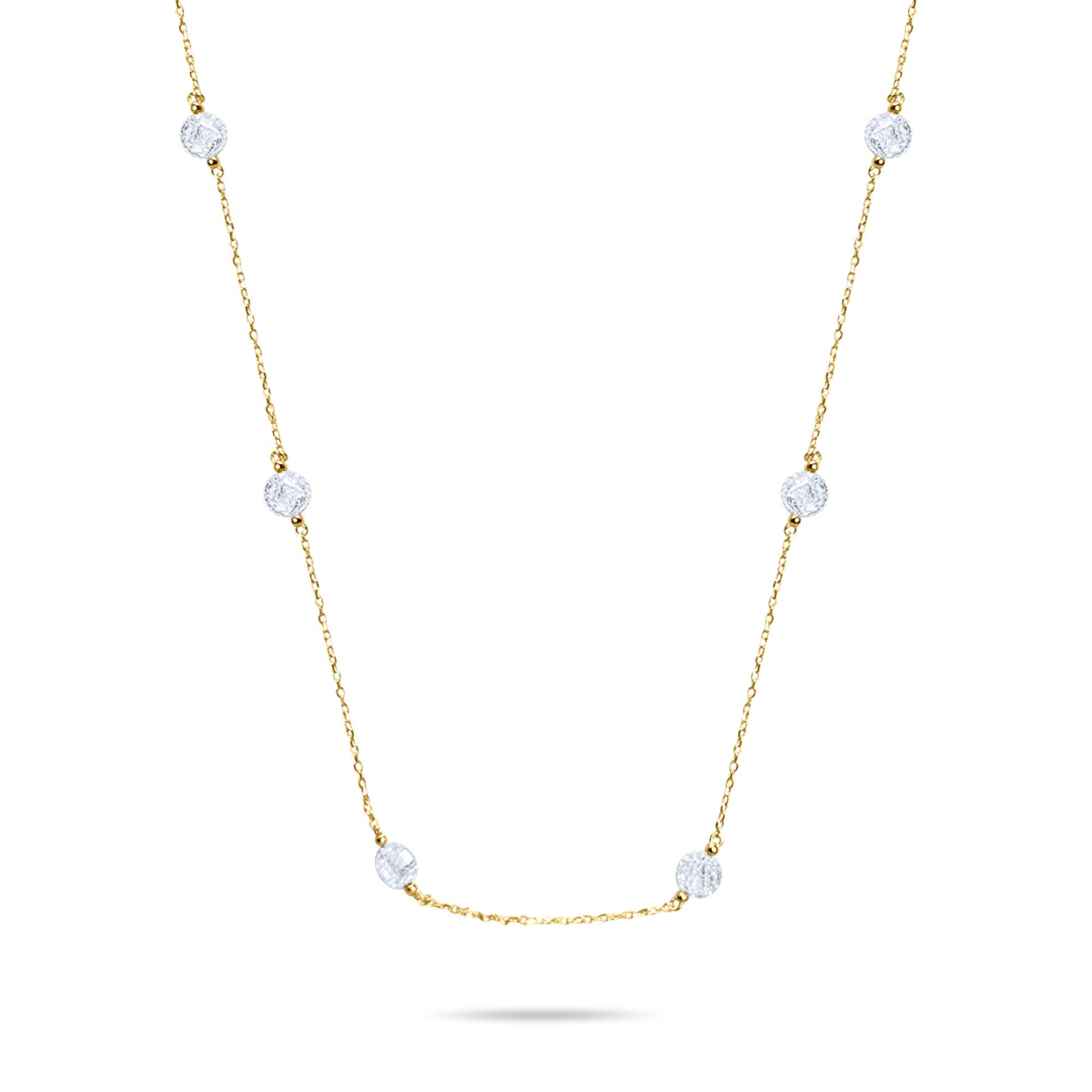 Κολιέ επίχρυσο με πέτρες ζιργκόν