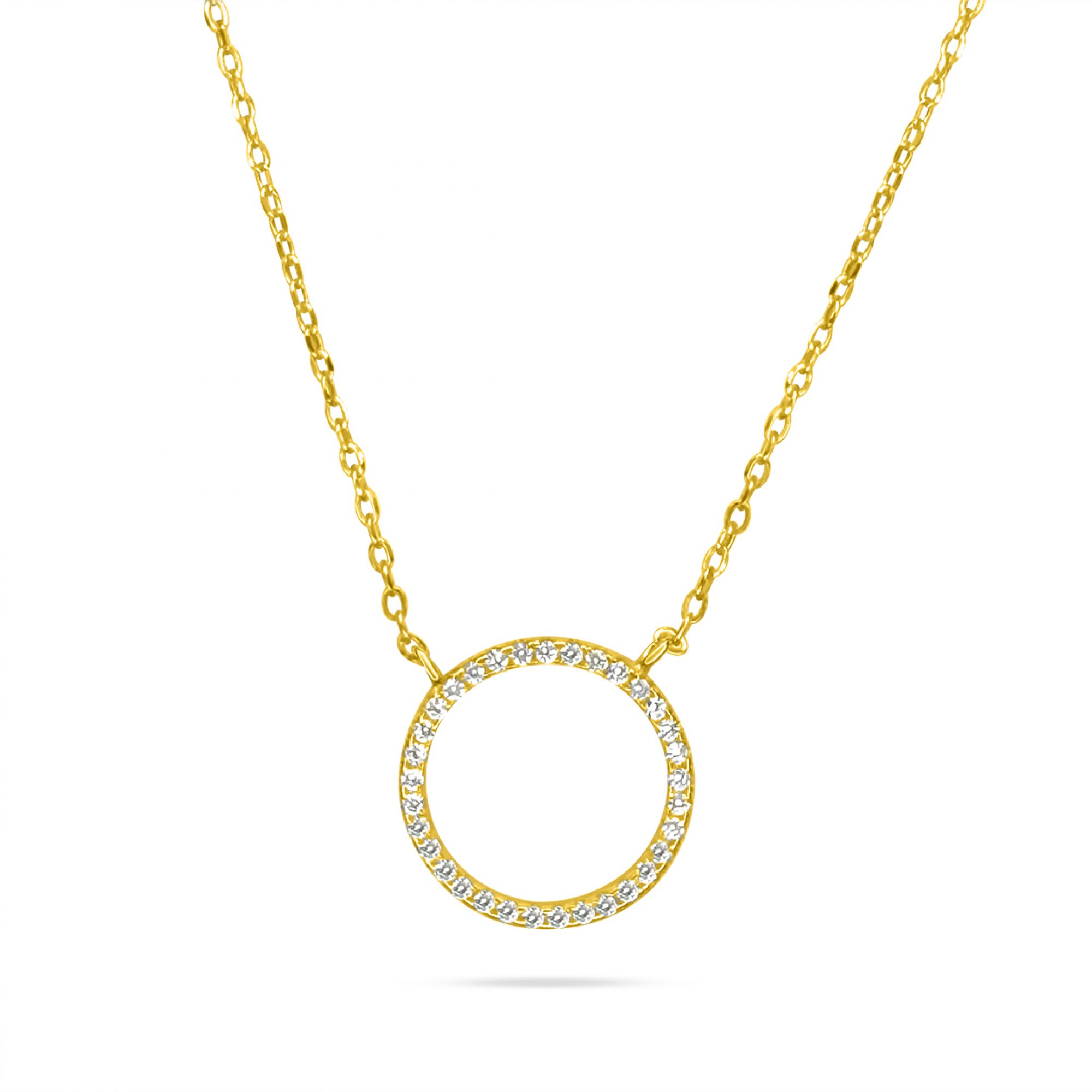 Κολιέ επίχρυσο με πέτρες ζιργκόν