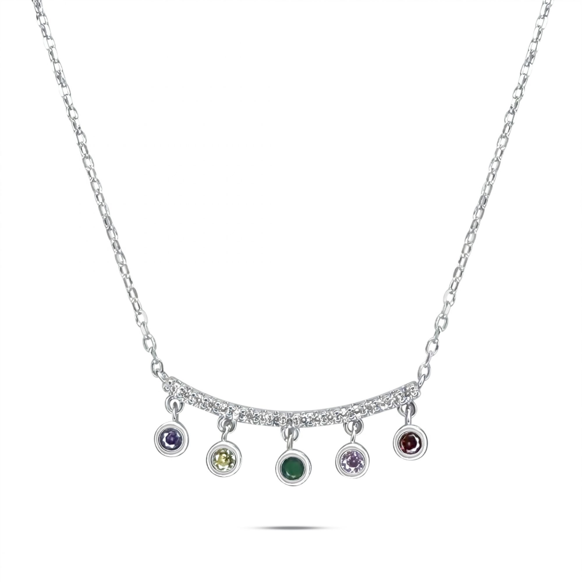 Necklace with zircon stones