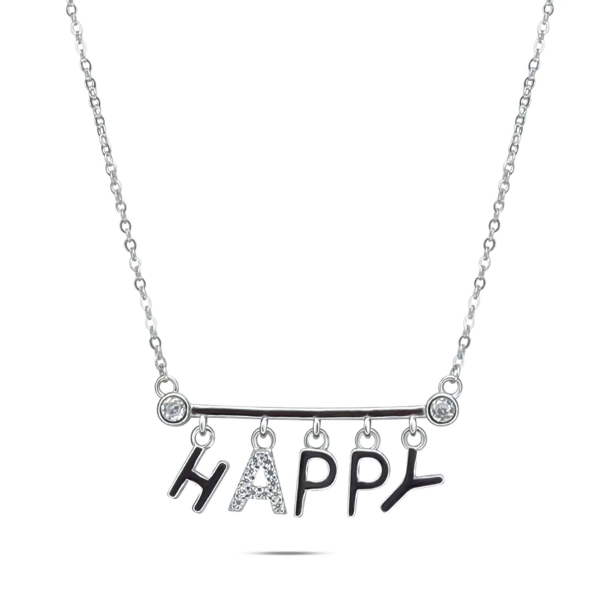 Necklace with zircon stones