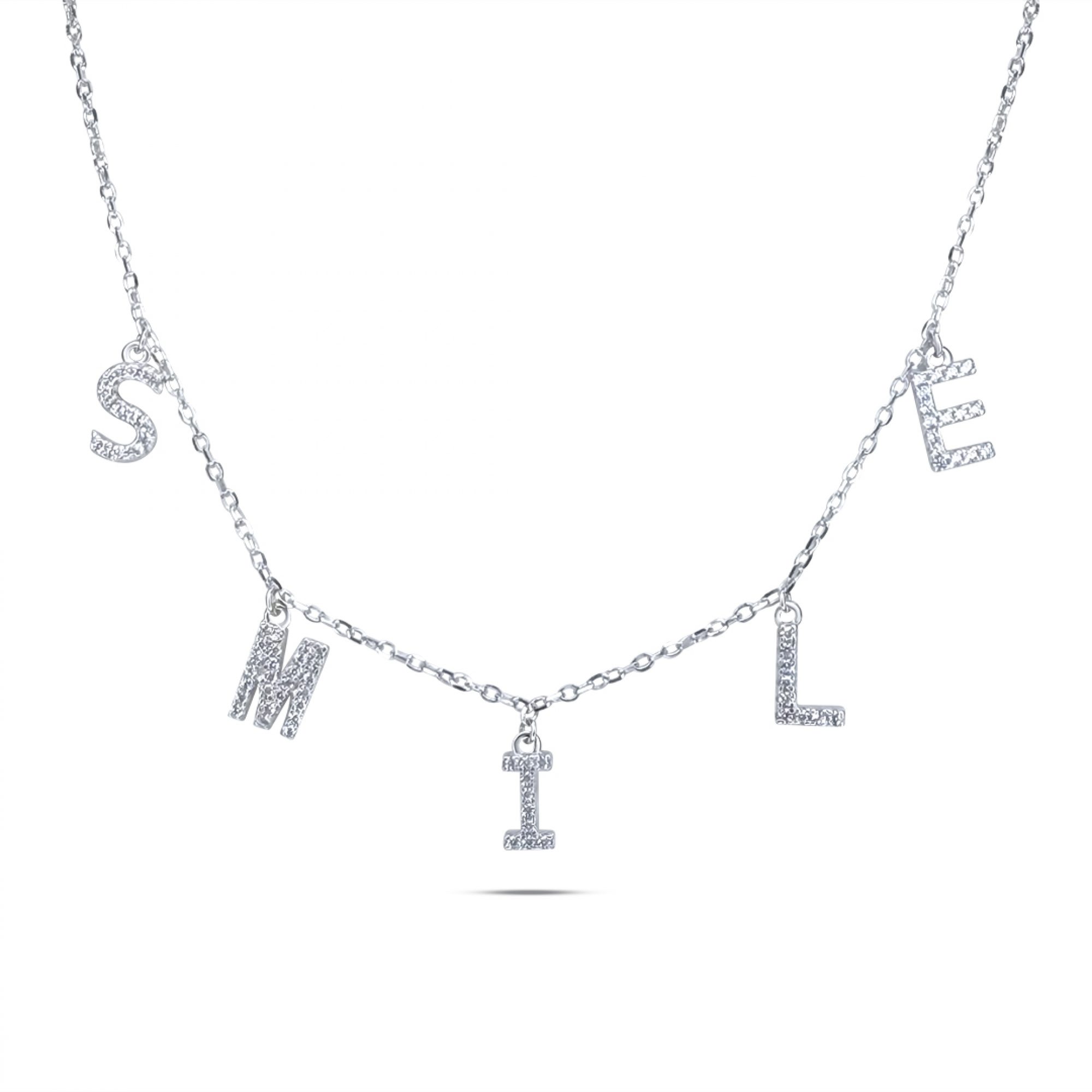 Κολιέ με κρεμαστά στοιχεία και πέτρες ζιργκόν