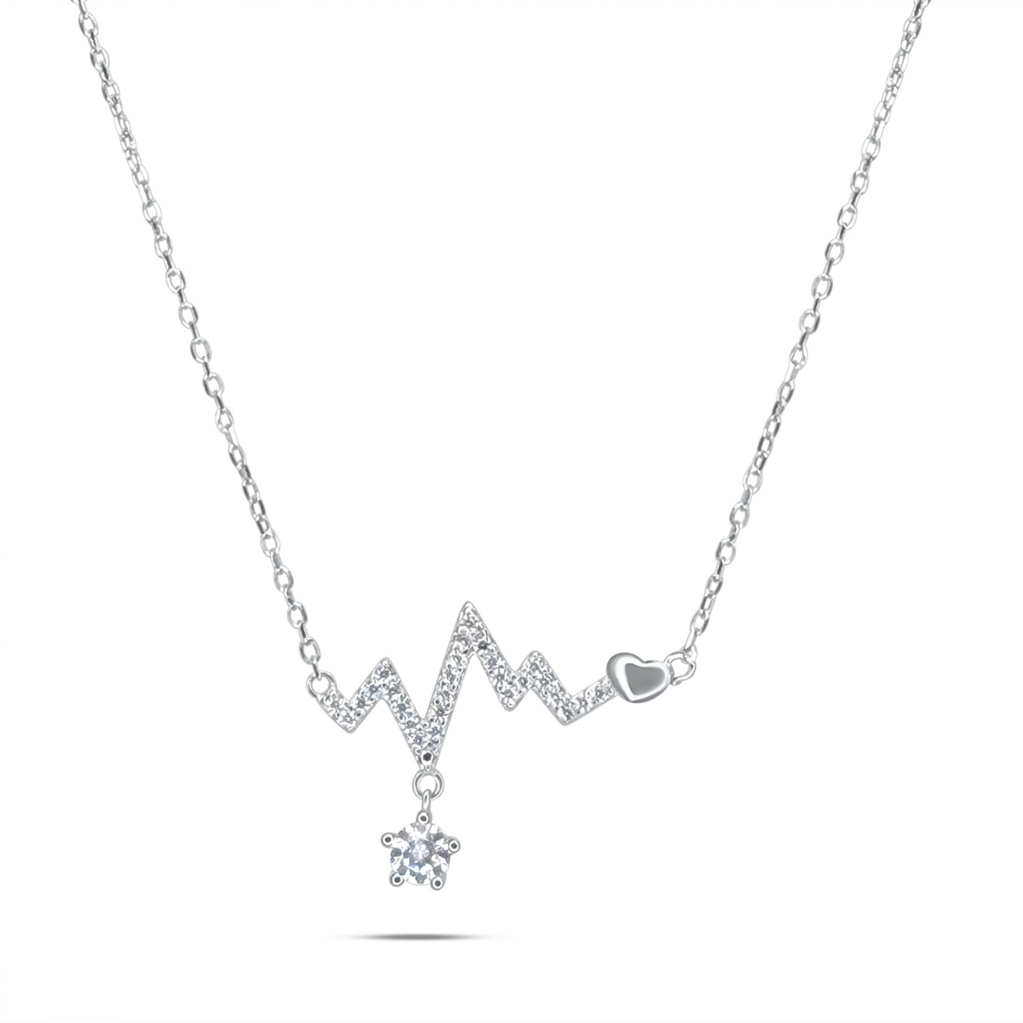 Necklace with zircon stones