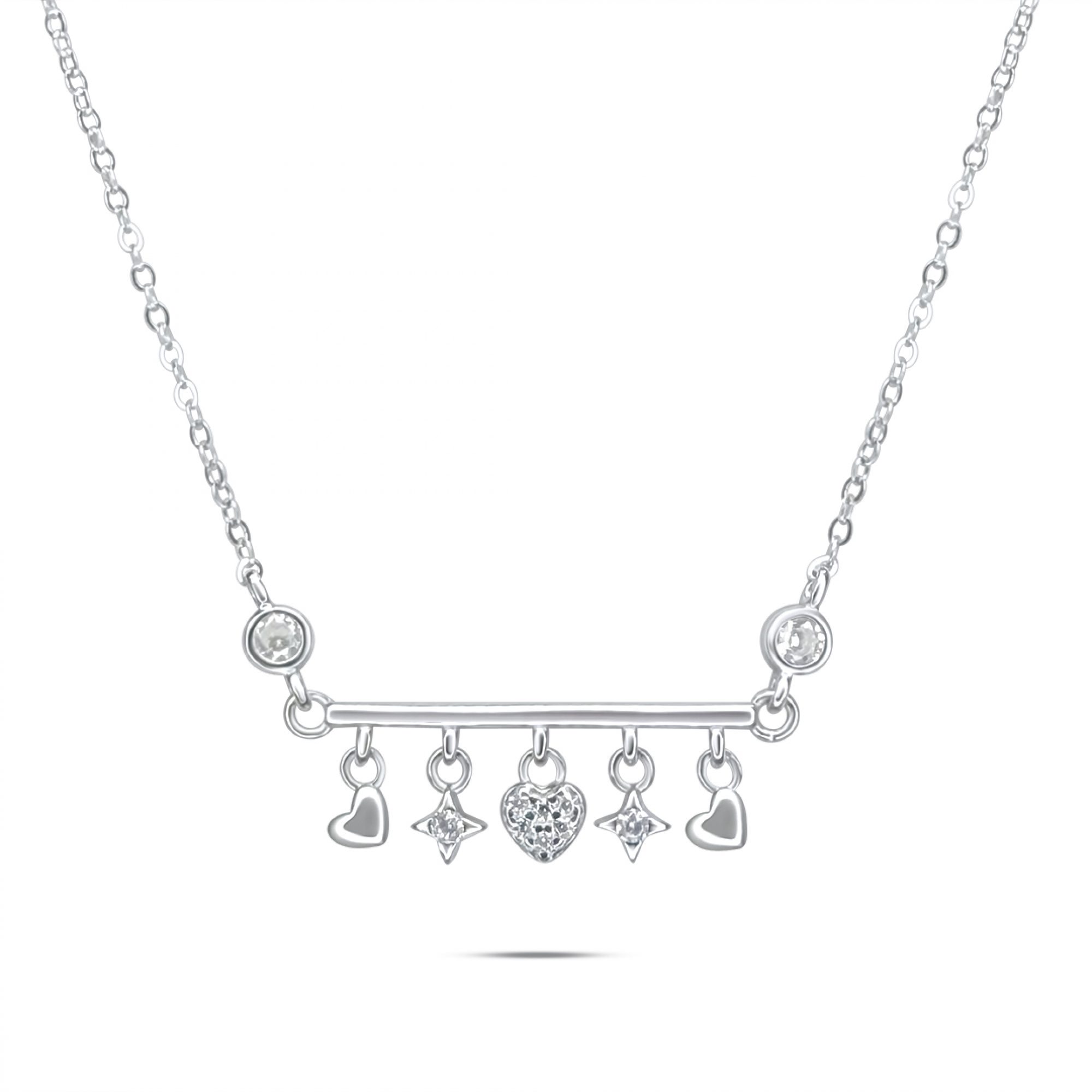 Necklace with zircon stones