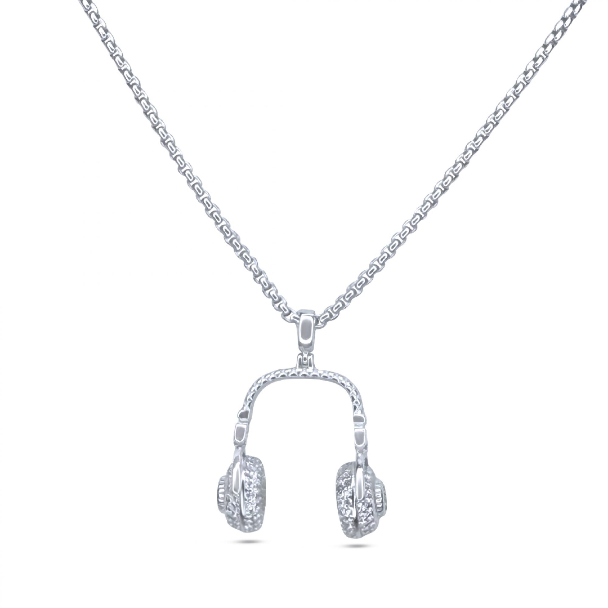 Κολιέ ακουστικά με πέτρες ζιργκόν