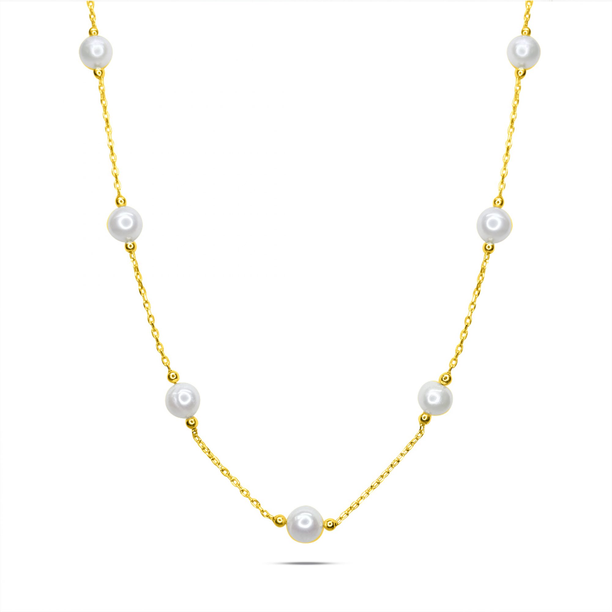 Κολιέ επίχρυσο με μαργαριτάρια