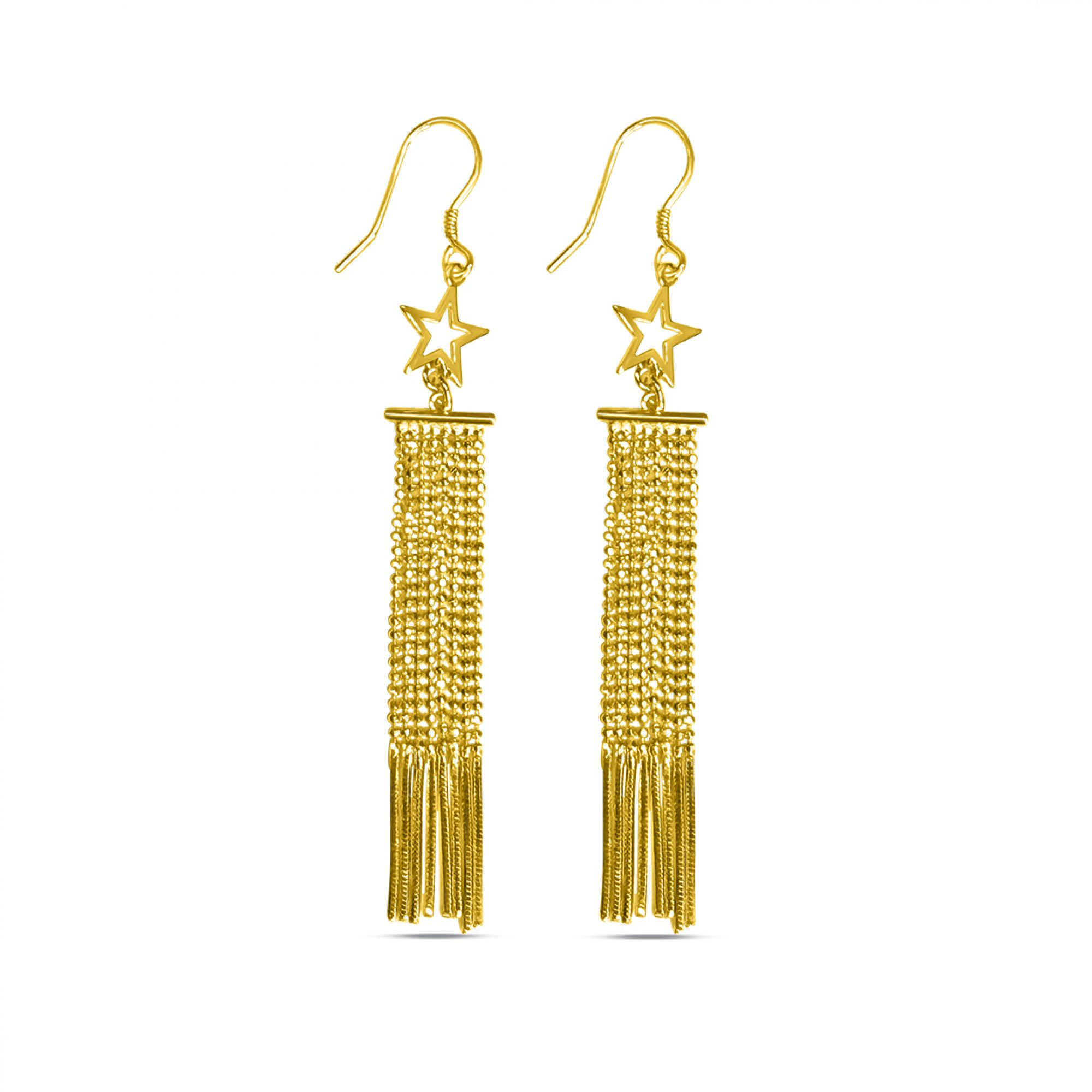 Επίχρυσα σκουλαρίκια με αστέρι