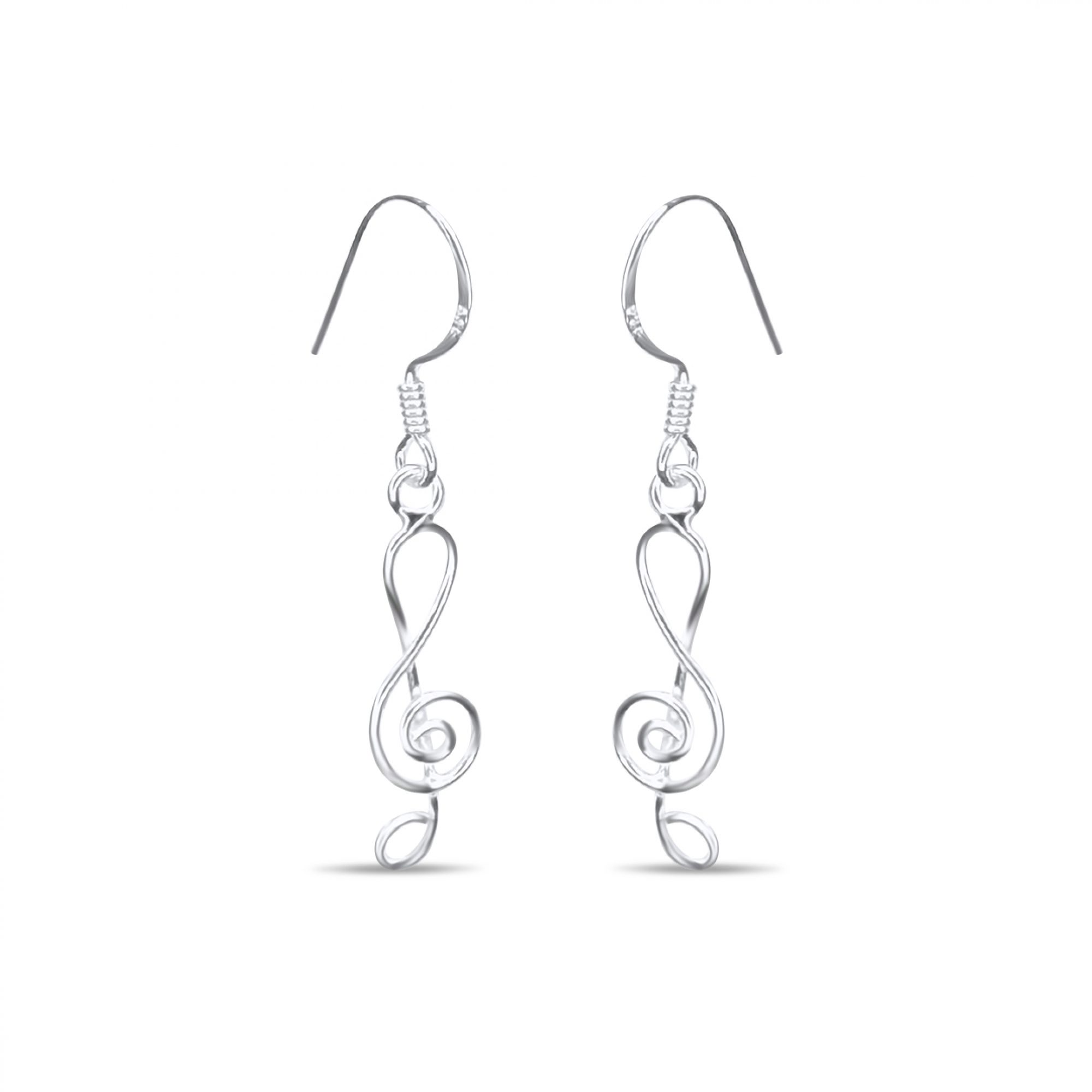 Σκουλαρίκια κλειδί του Σολ κρεμαστά