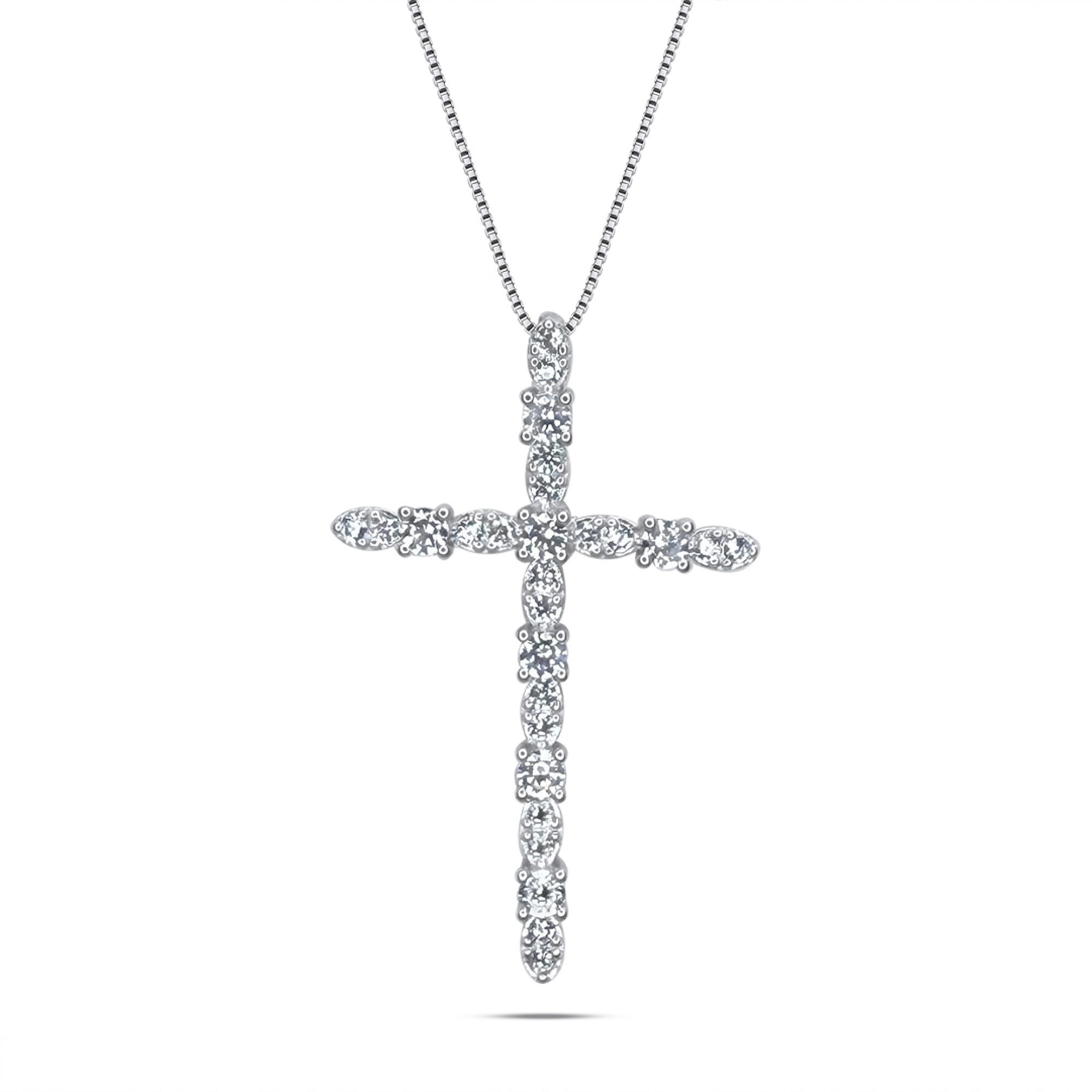 Σταυρός με ζιργκόν πέτρες