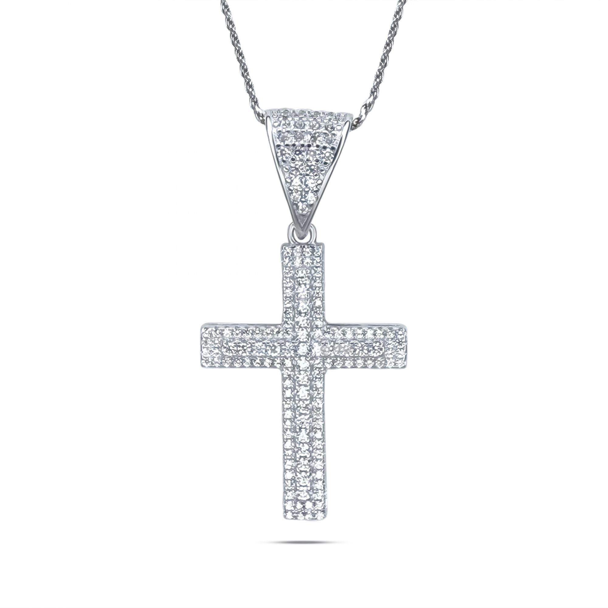 Σταυρός με ζιργκόν πέτρες