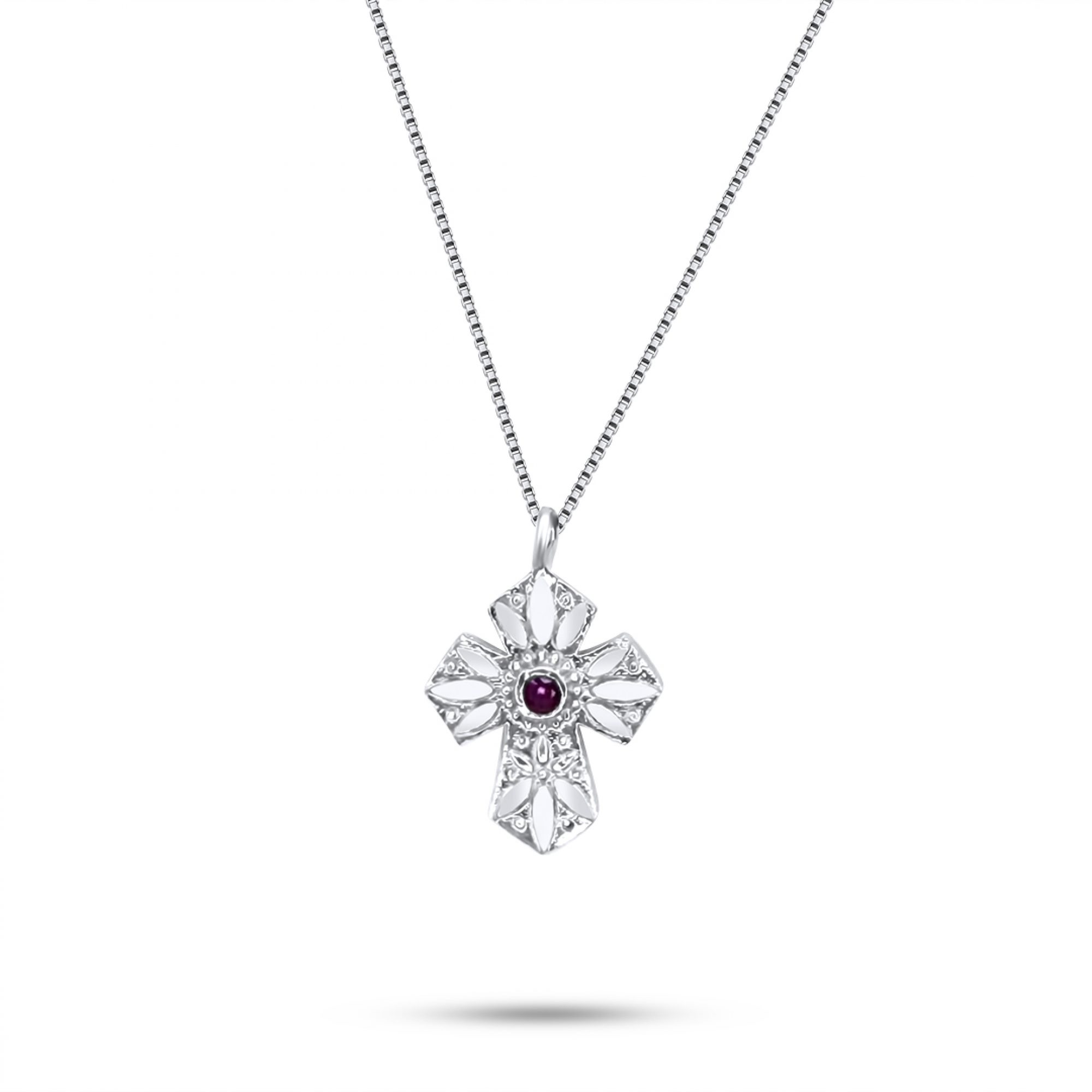 Σταυρός με ρουμπίνι πέτρα