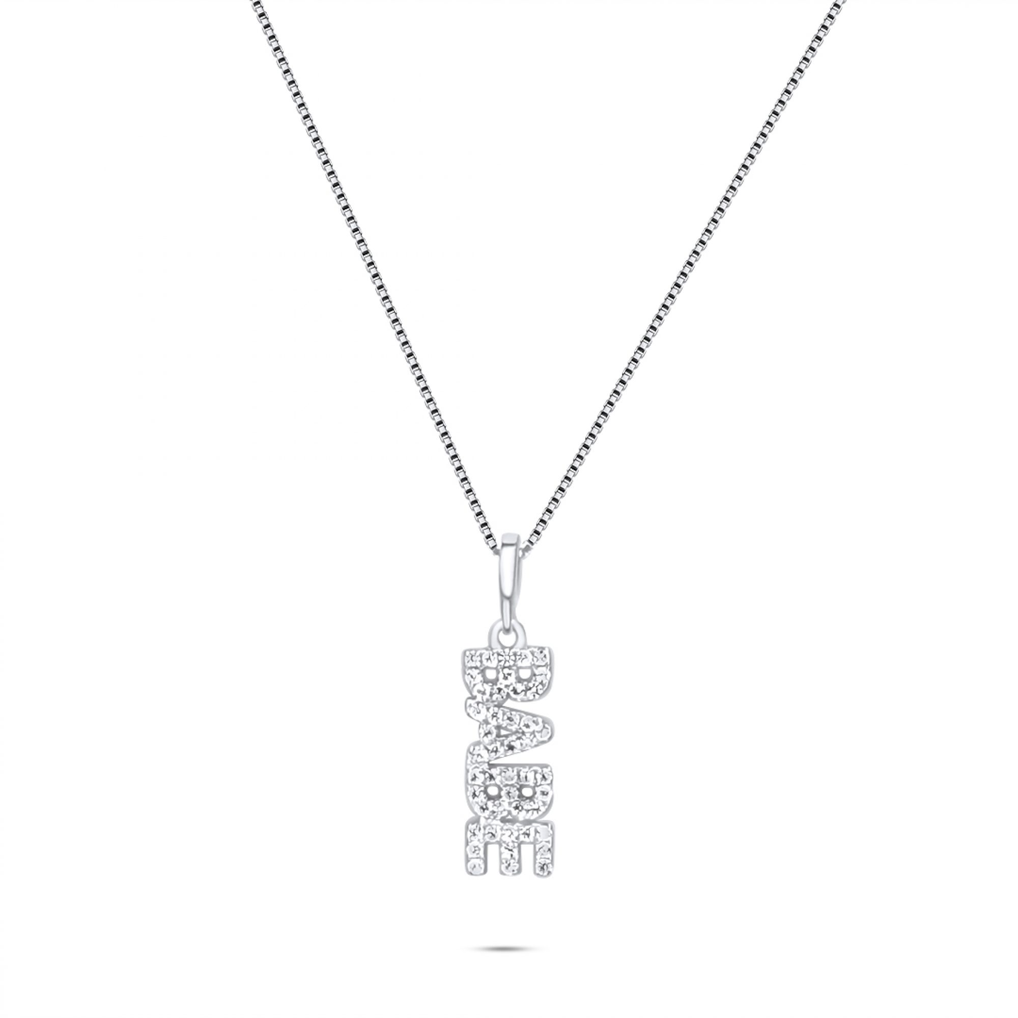 Babe necklace with zircon stones