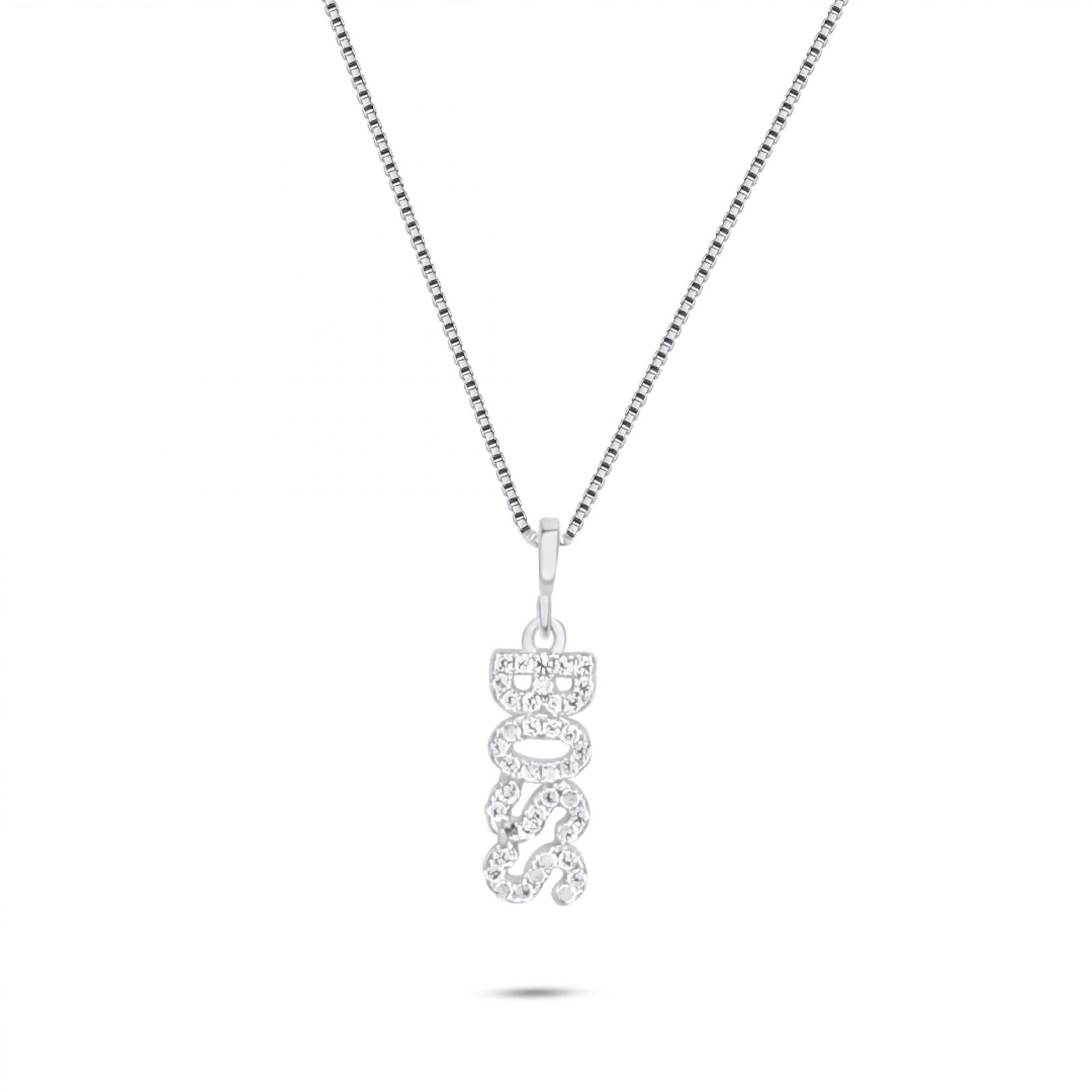 Boss necklace with zircon stones