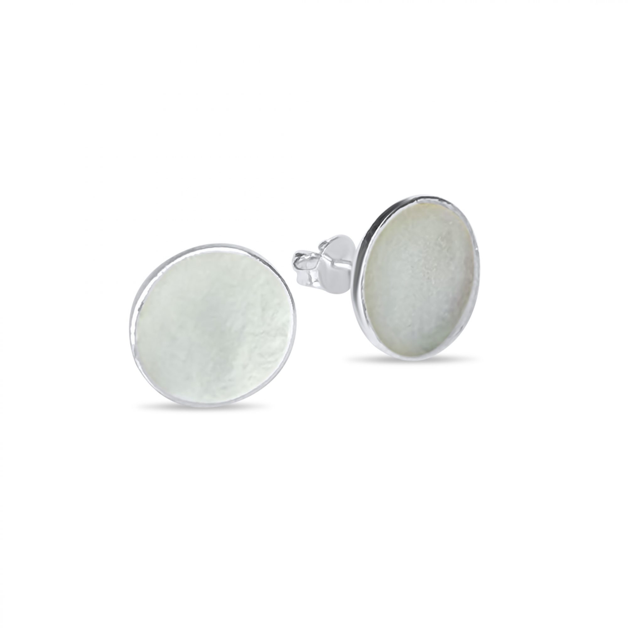 Σκουλαρίκια καρφωτά με πέτρα φίλντισι