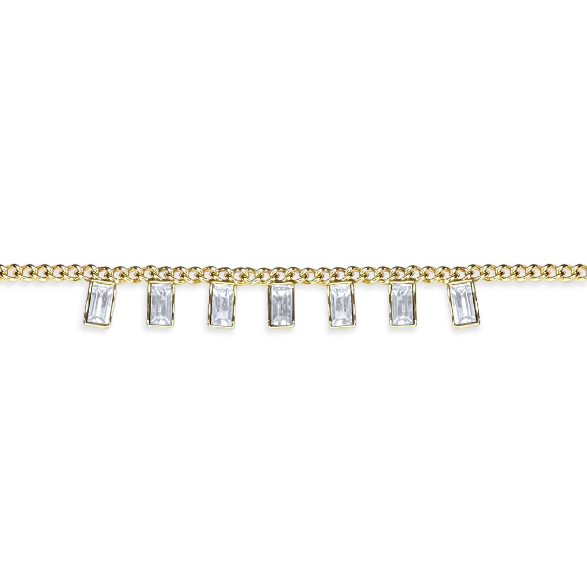 Gold plated steel bracelet