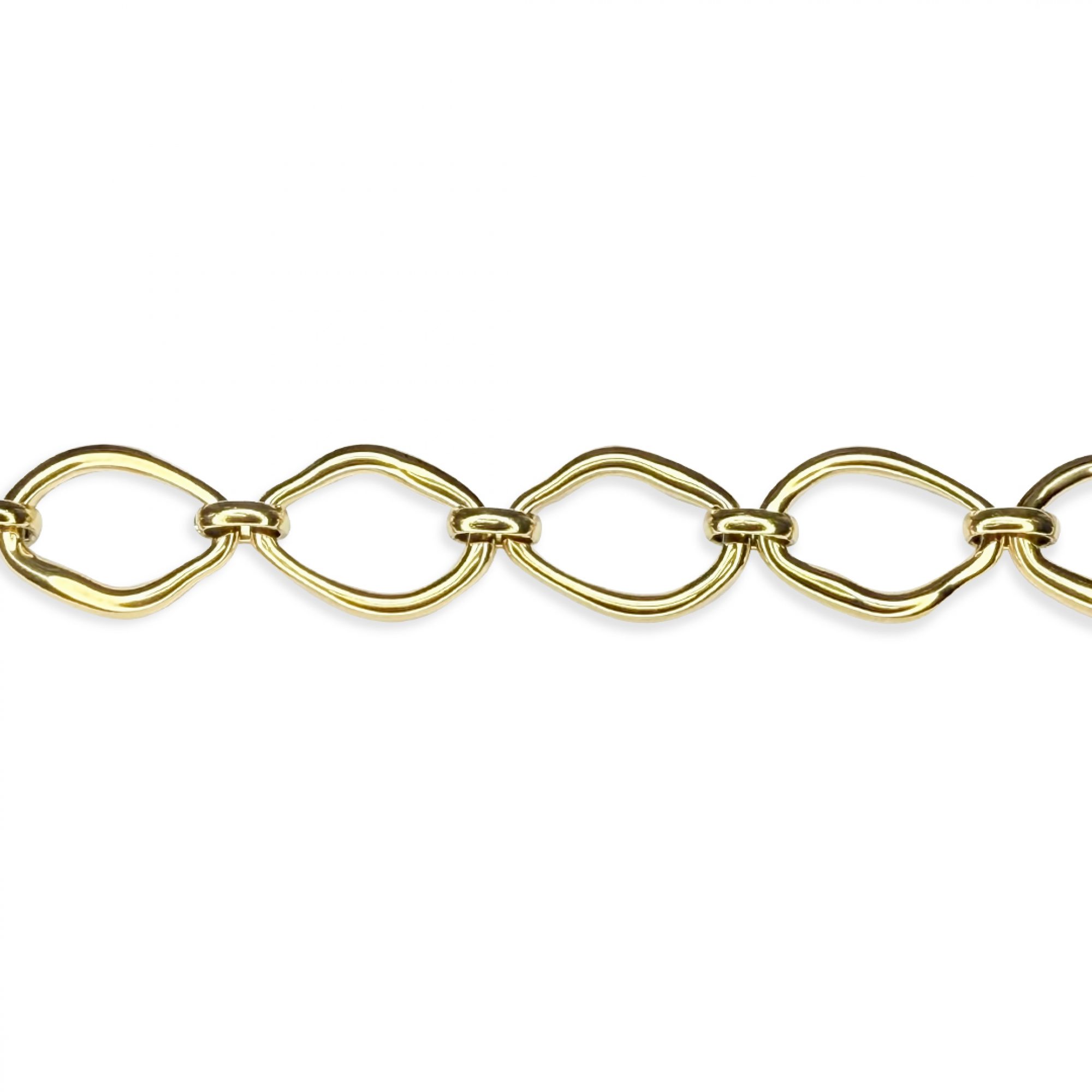 Gold plated steel bracelet