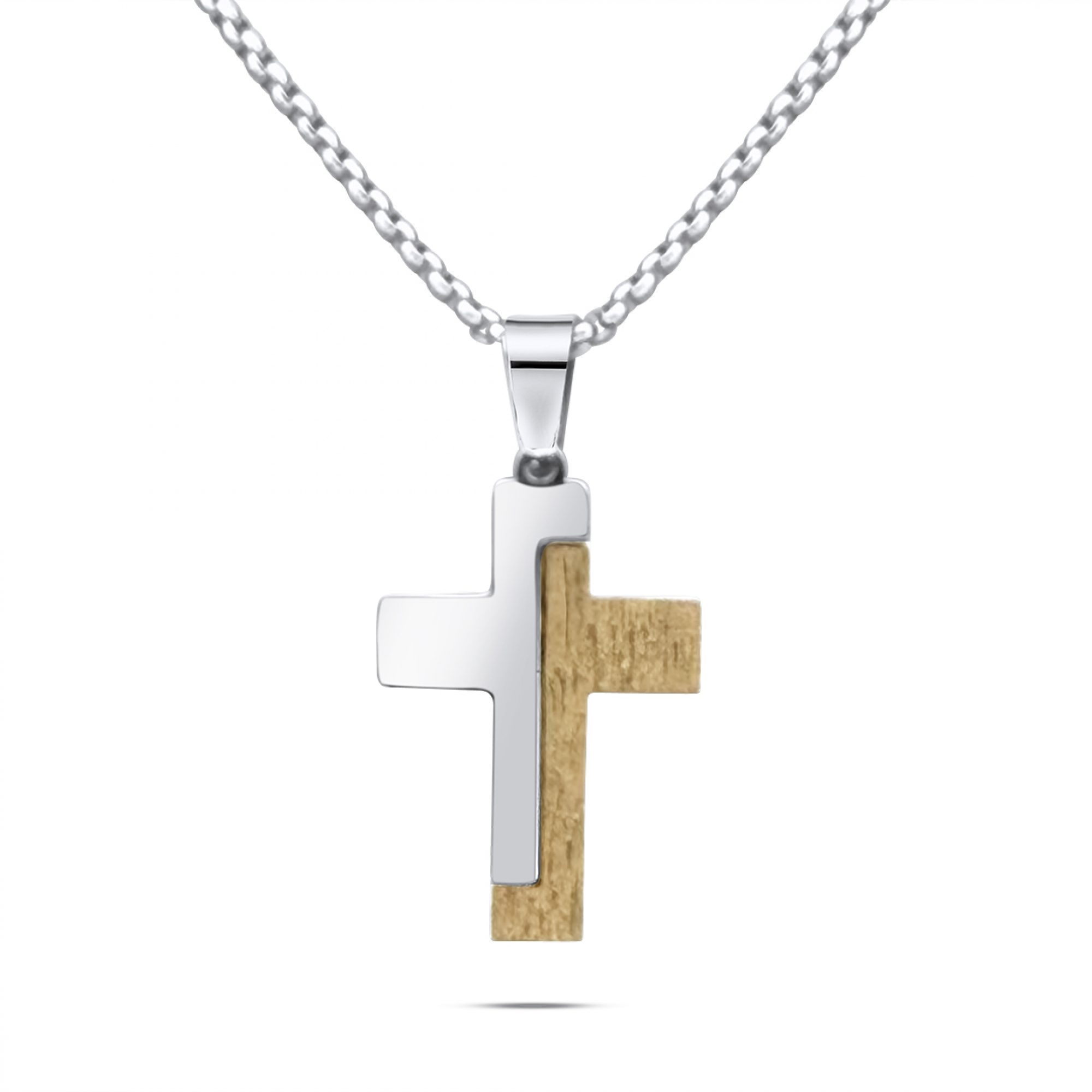 Steel cross necklace