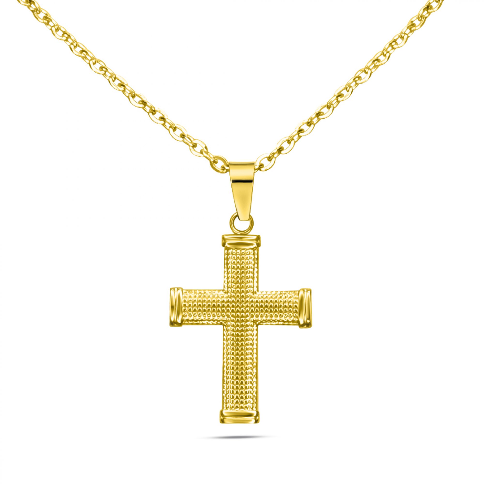 Steel cross necklace