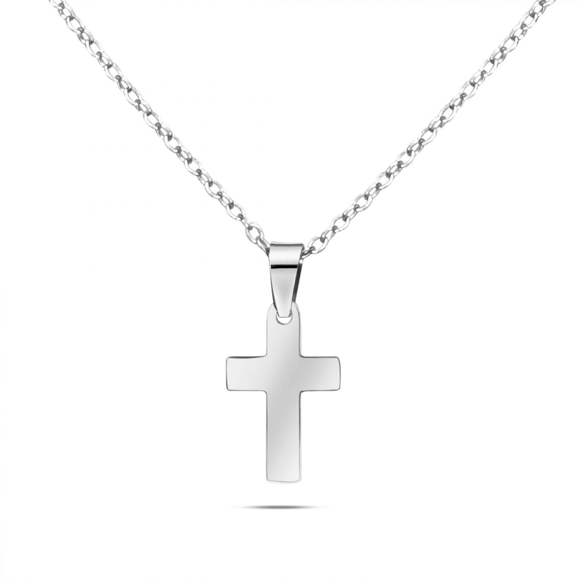 Steel cross necklace