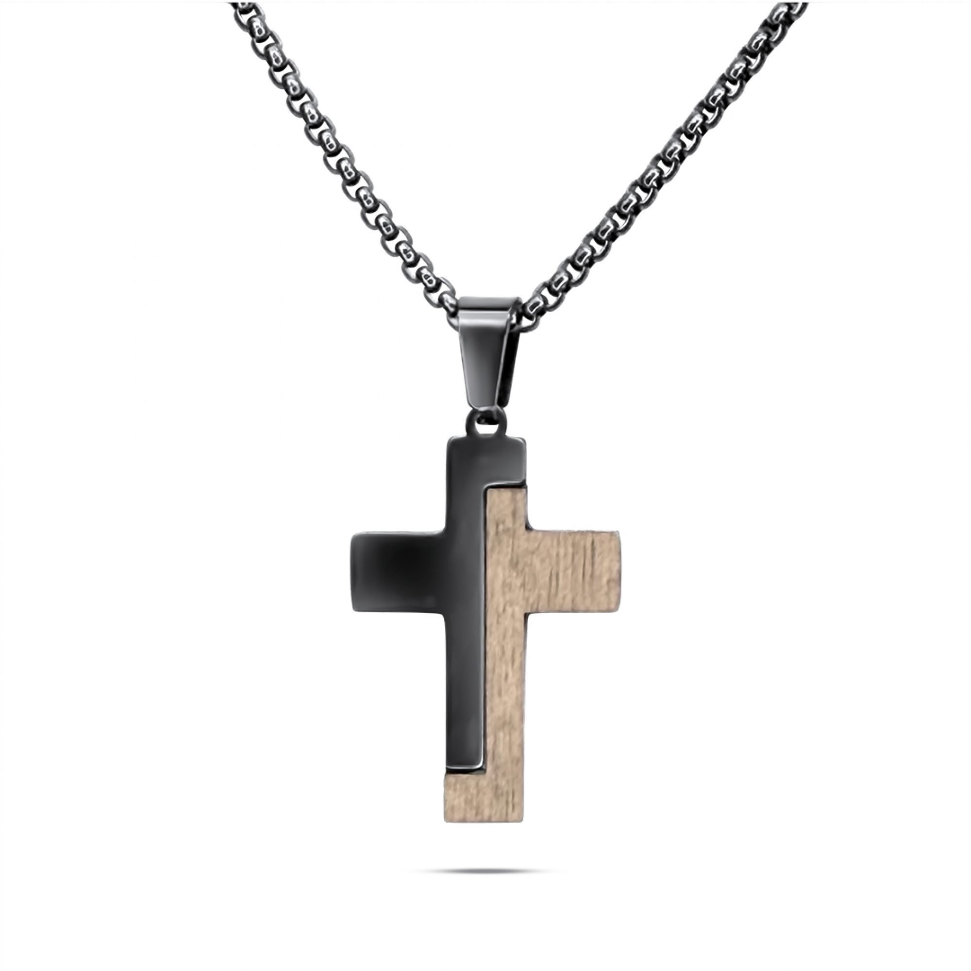 Steel cross necklace